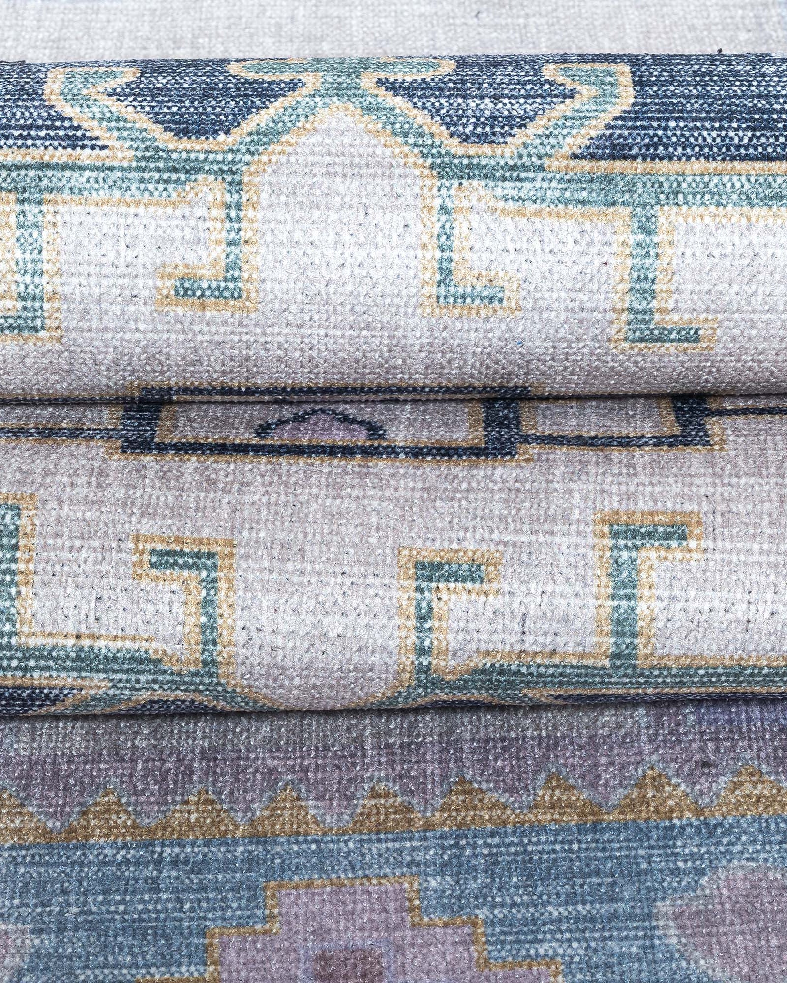 Averill Lavender, Pink & Blue Modern Oushak Rug