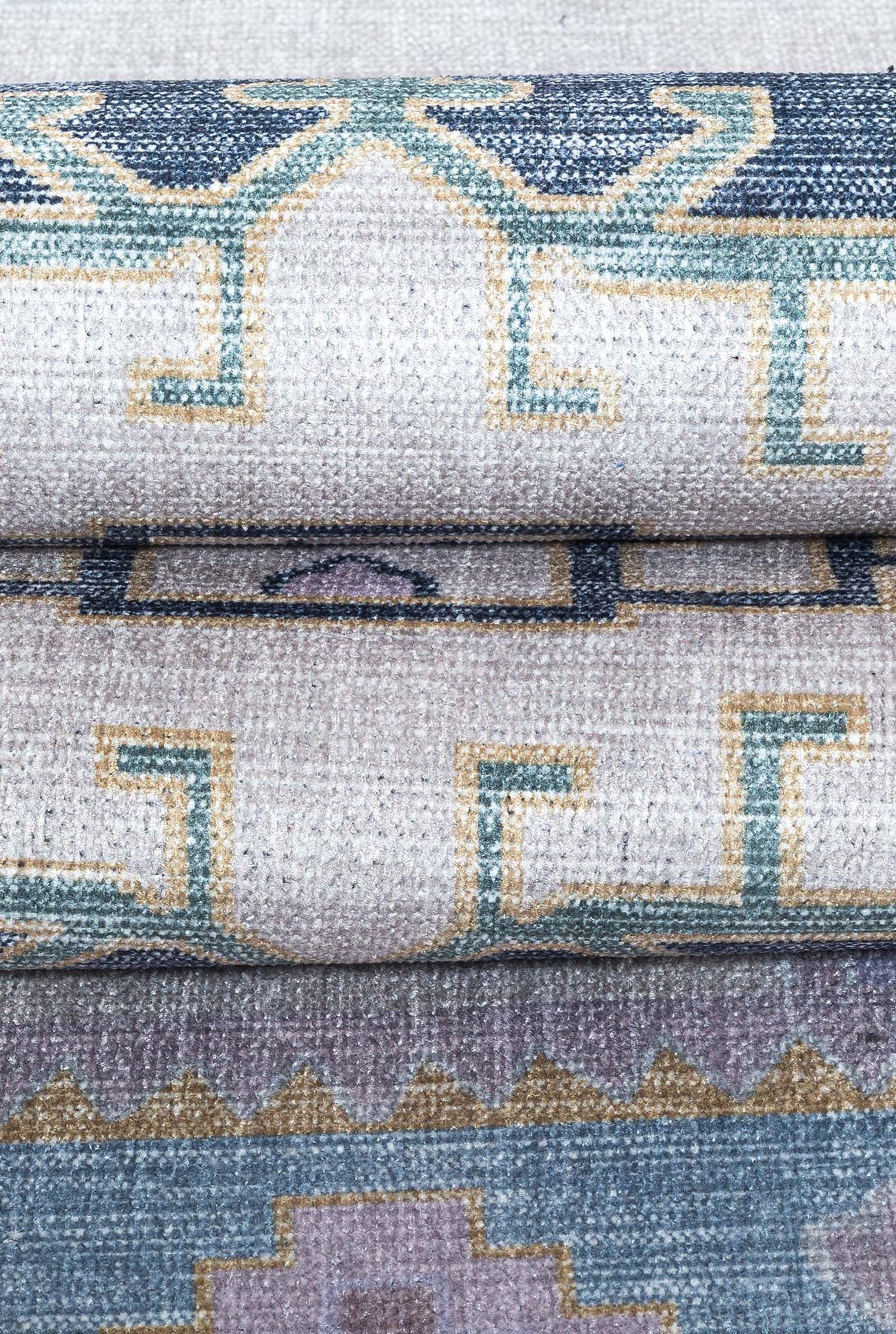 Averill Lavender, Pink & Blue Modern Oushak Rug