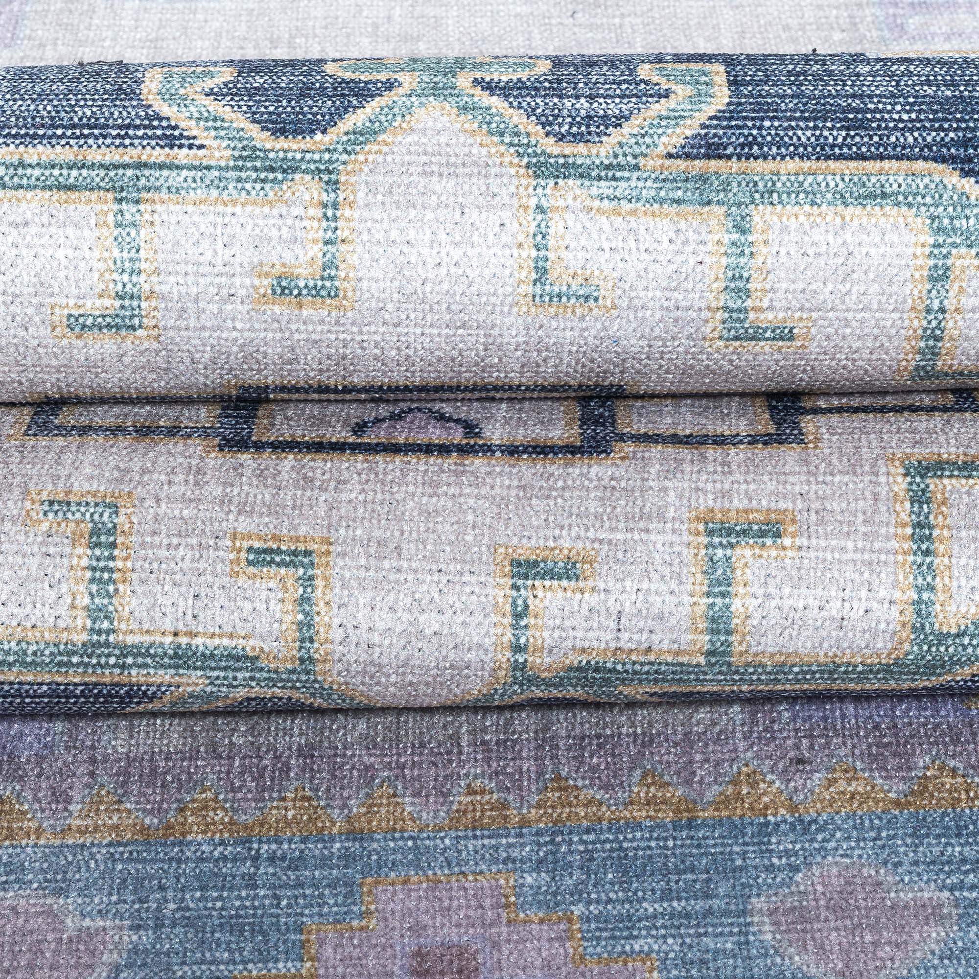 Averill Lavender, Pink & Blue Modern Oushak Rug