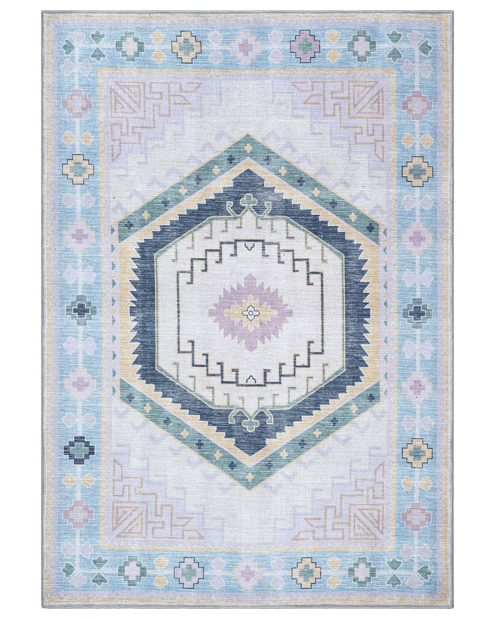 Averill Lavender, Pink & Blue Modern Oushak Rug