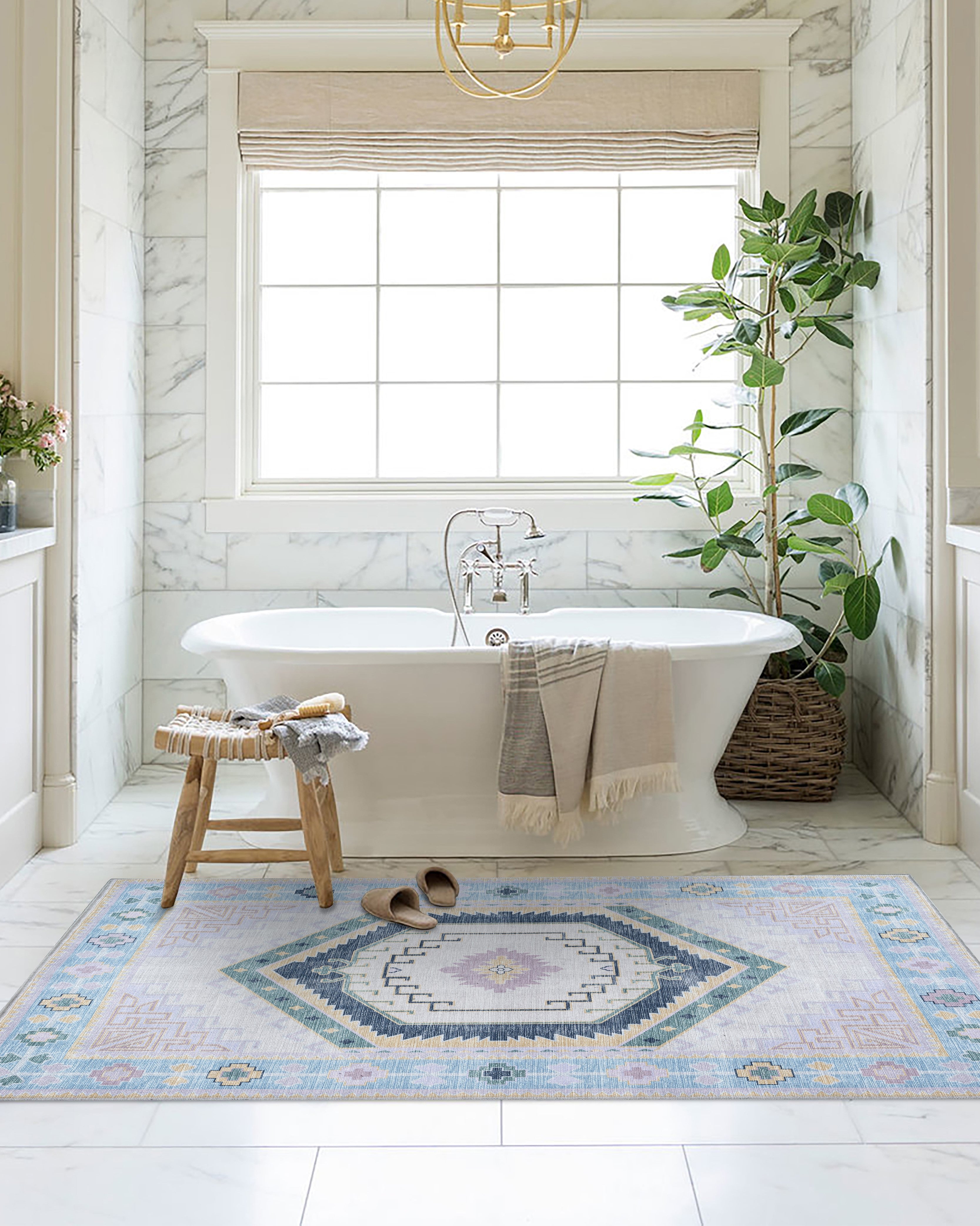 Averill Lavender, Pink & Blue Modern Oushak Rug