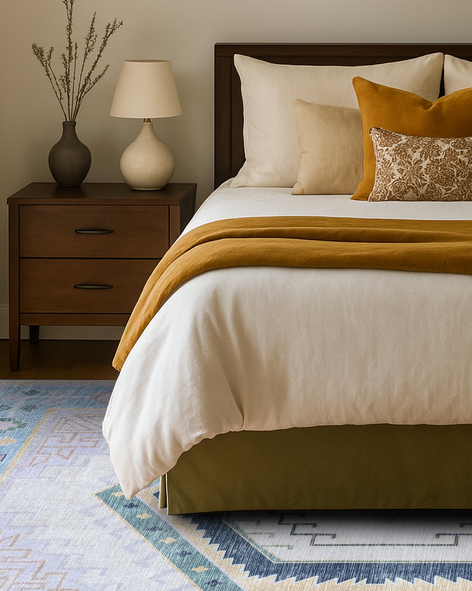 Averill Lavender, Pink & Blue Modern Oushak Rug