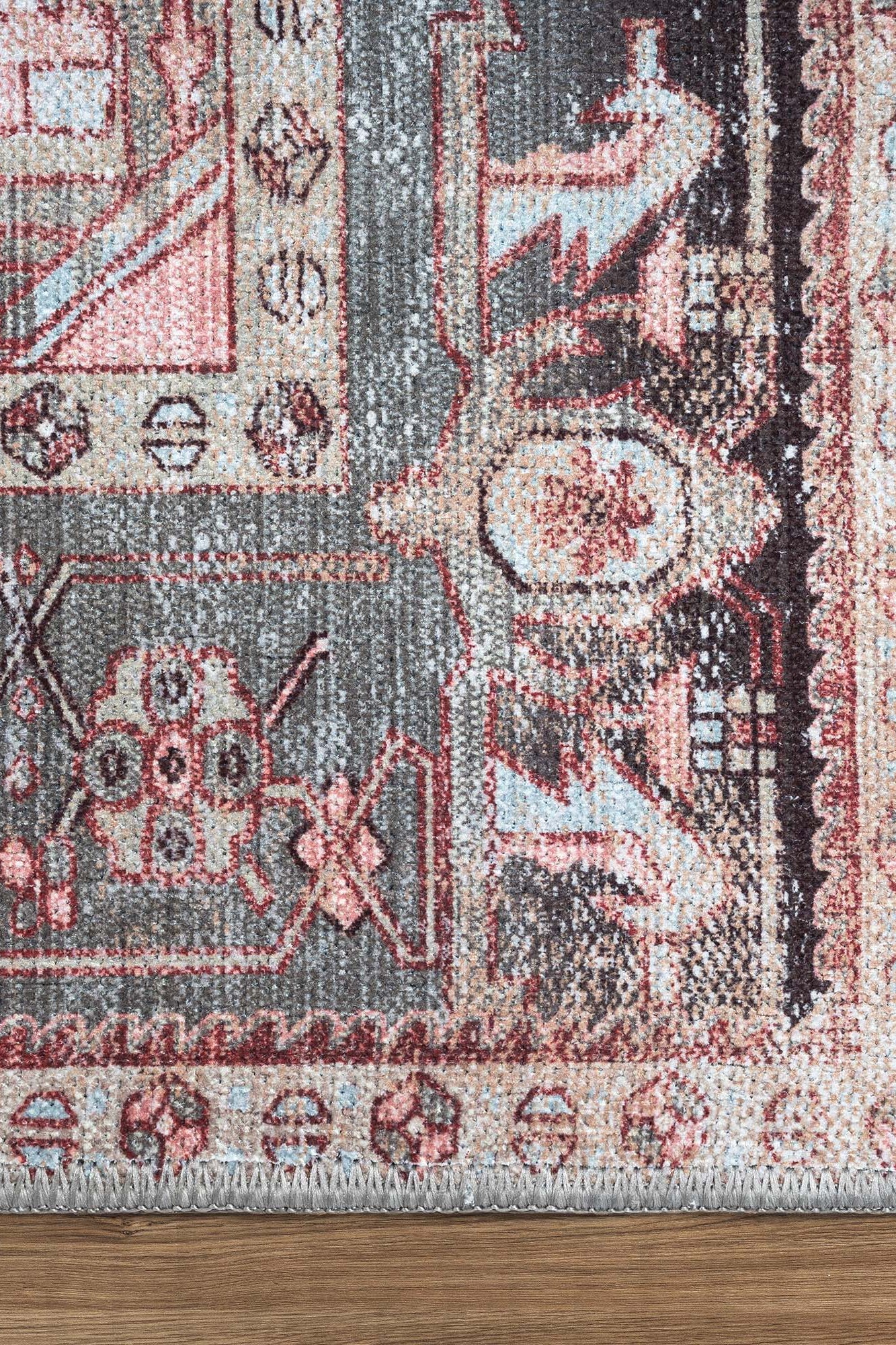 Rayan Terracotta Distressed Modern Persian Rug