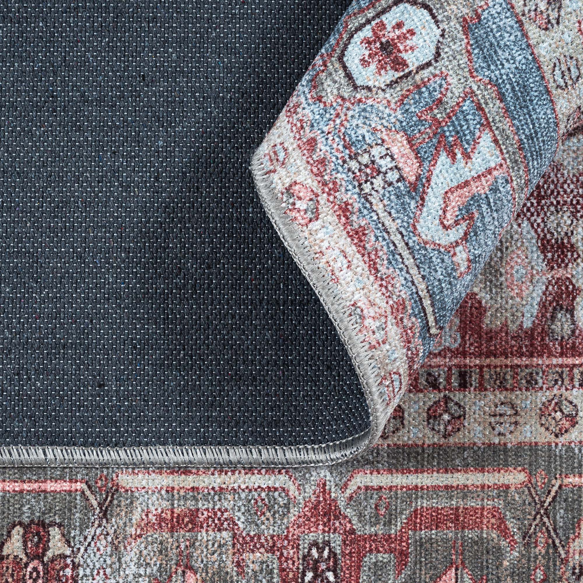 Rayan Terracotta Distressed Modern Persian Rug