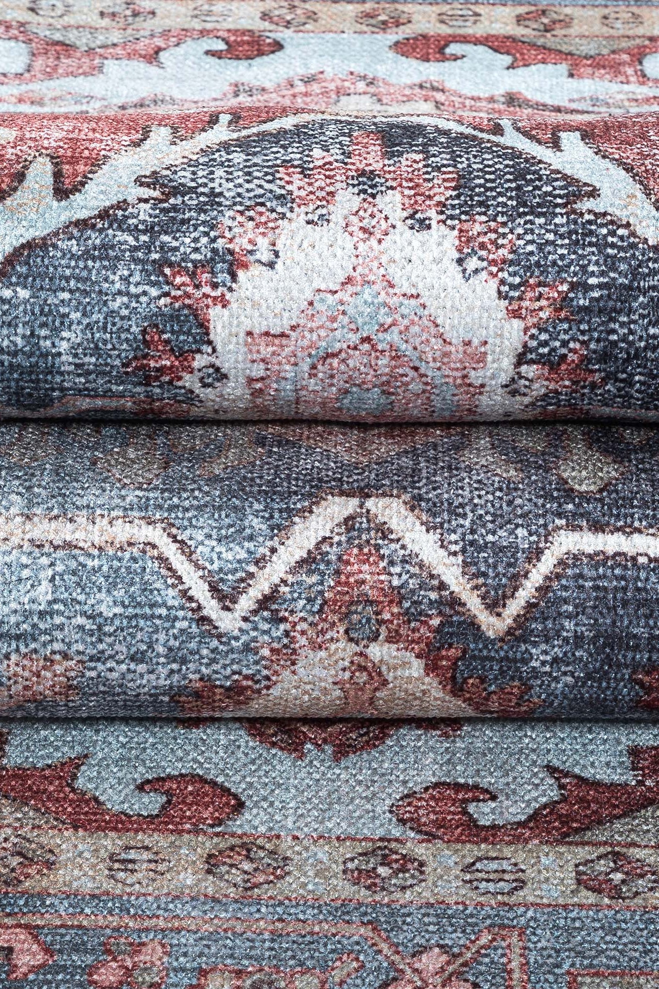 Rayan Terracotta Distressed Modern Persian Rug