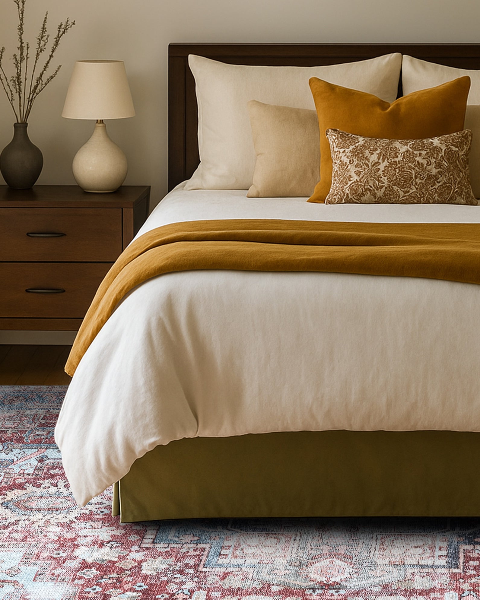 Rayan Terracotta Distressed Modern Persian Rug