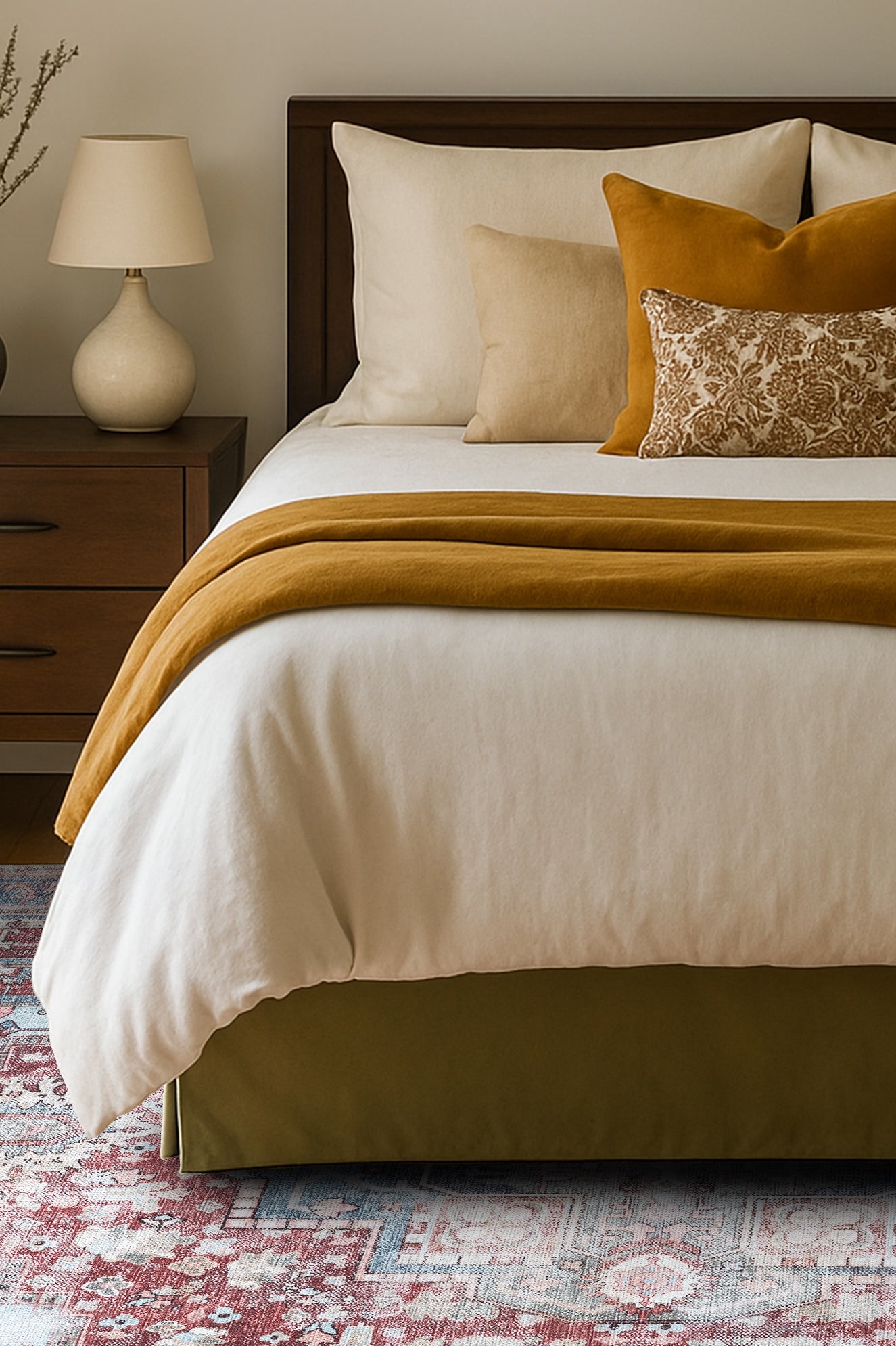 Rayan Terracotta Distressed Modern Persian Rug