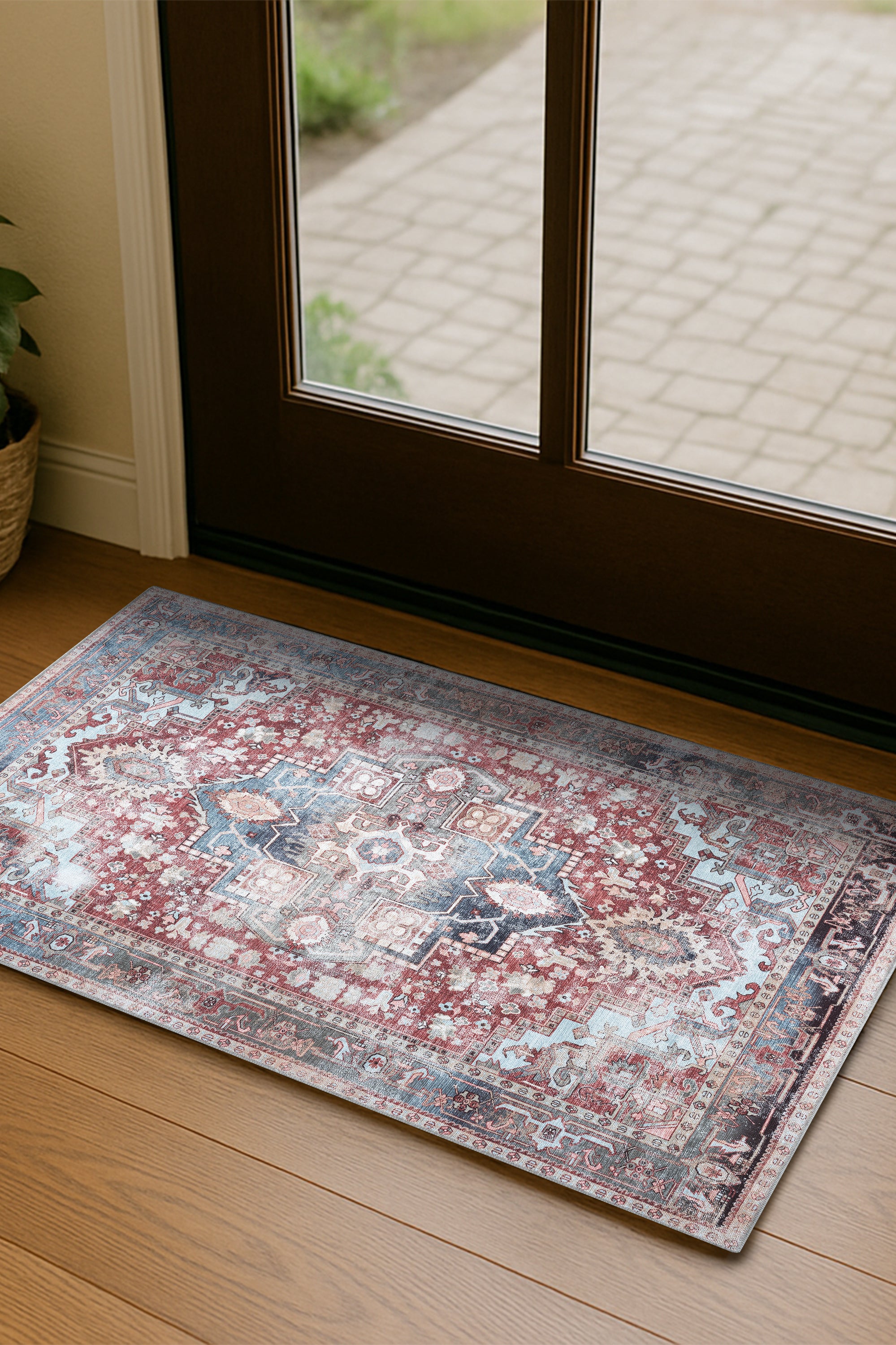 Rayan Terracotta Distressed Modern Persian Rug