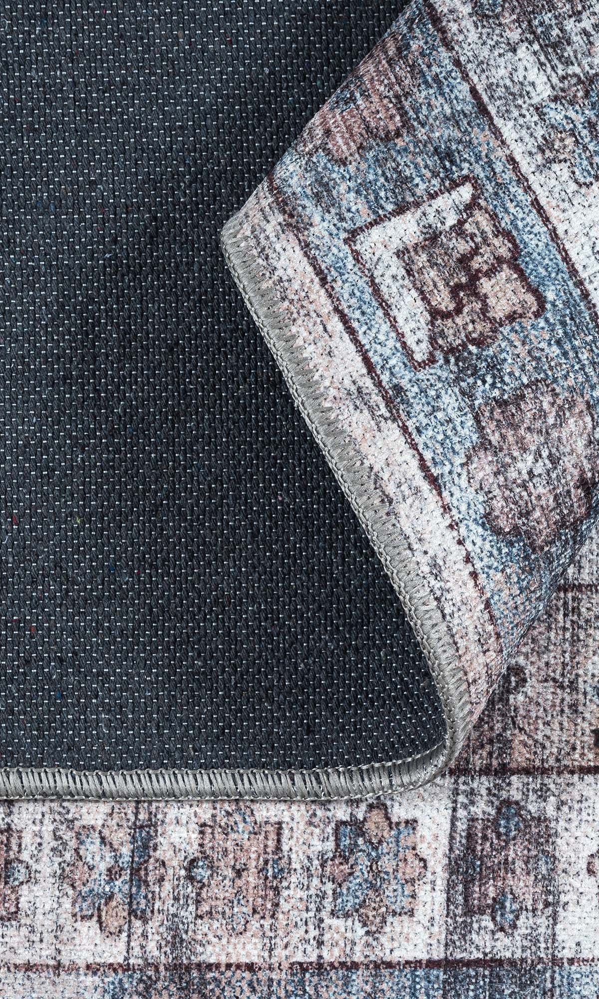 Emerson Navy Cream Modern Distressed Persian Rug