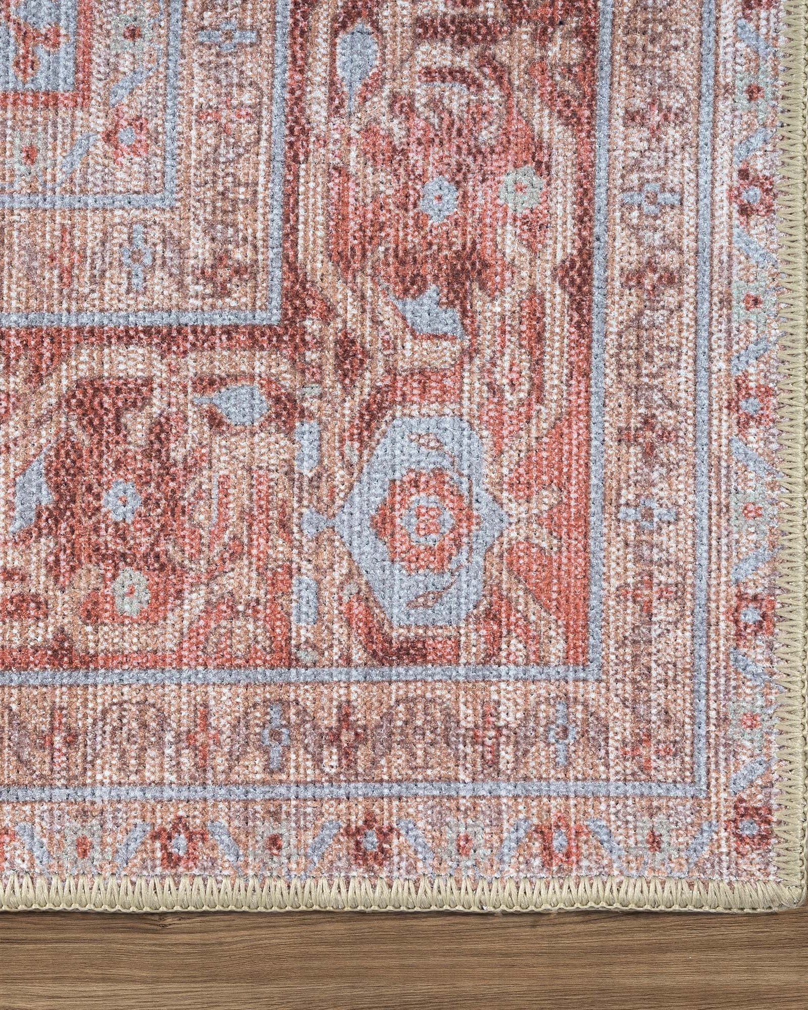 Yvonne Earth Tone Brown Distressed Persian Rug