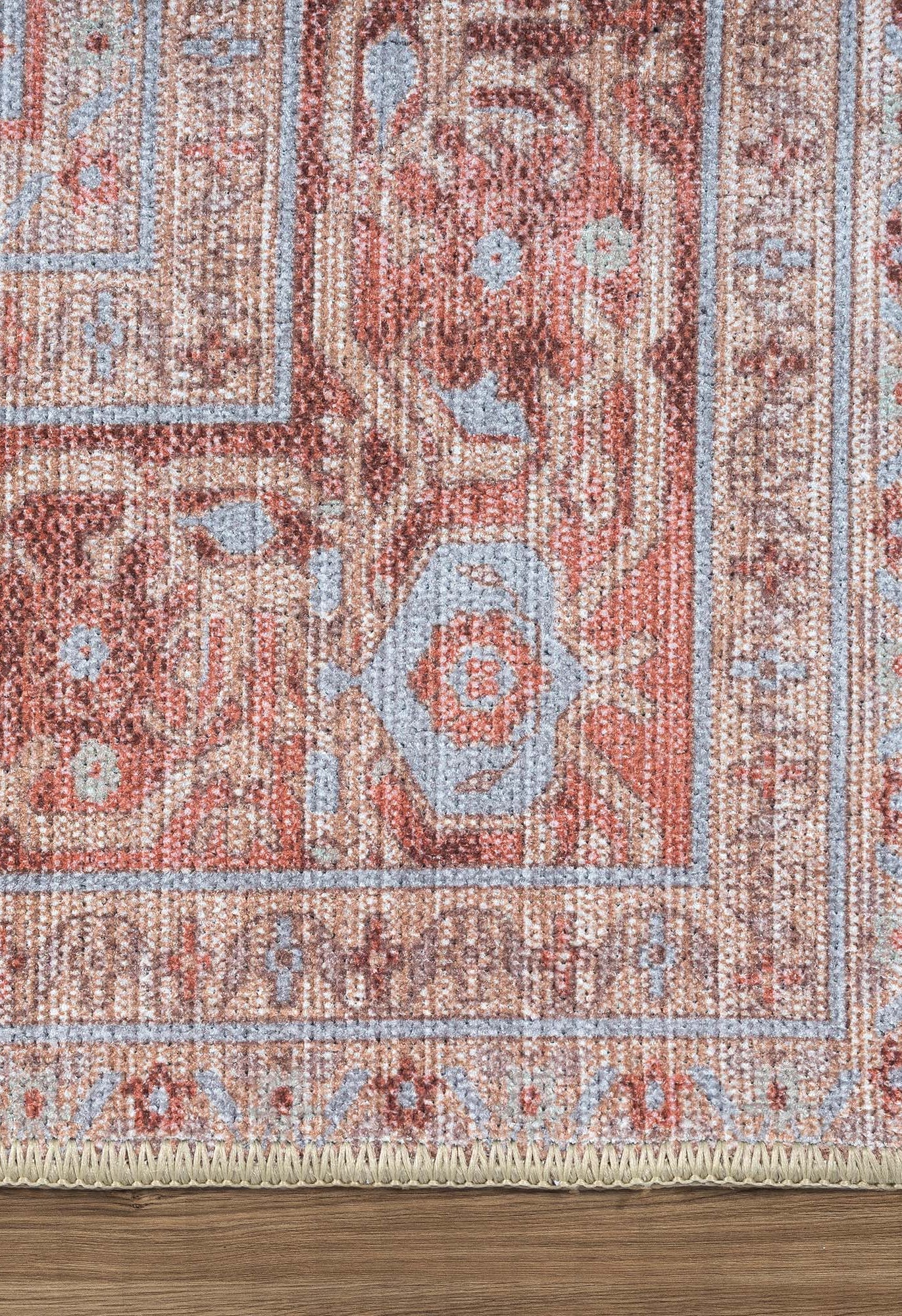 Yvonne Earth Tone Brown Distressed Persian Rug