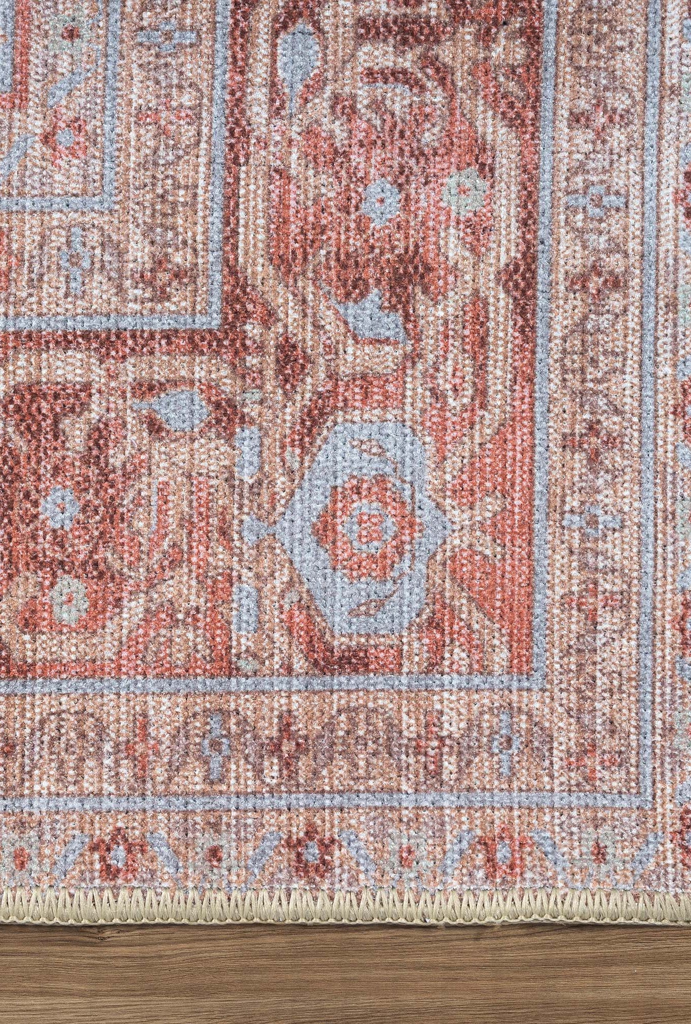 Yvonne Earth Tone Brown Distressed Persian Rug