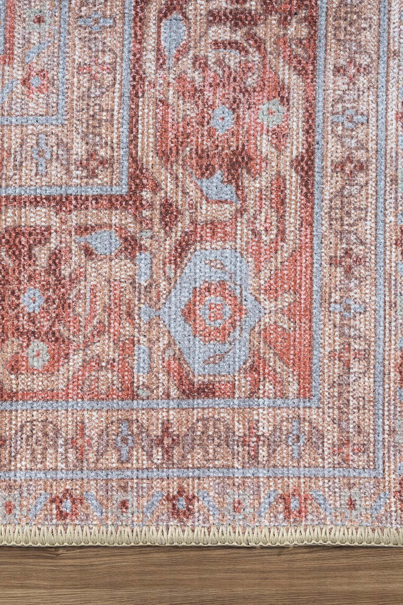 Yvonne Earth Tone Brown Distressed Persian Rug