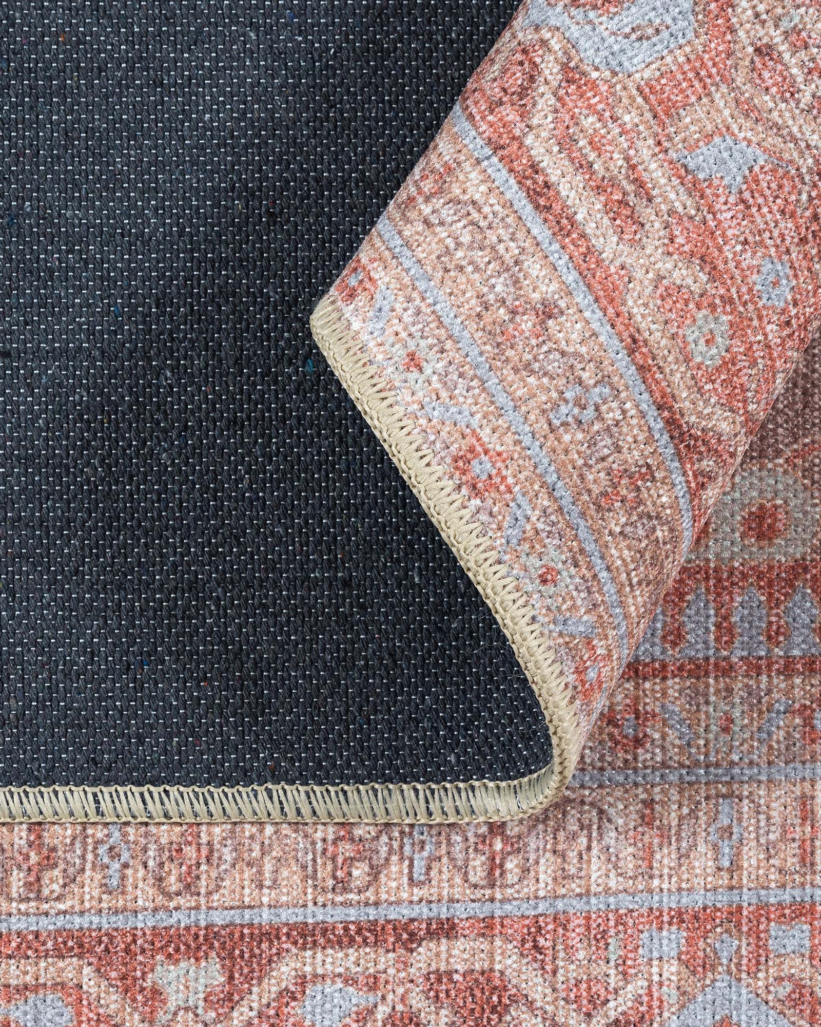 Yvonne Earth Tone Brown Distressed Persian Rug