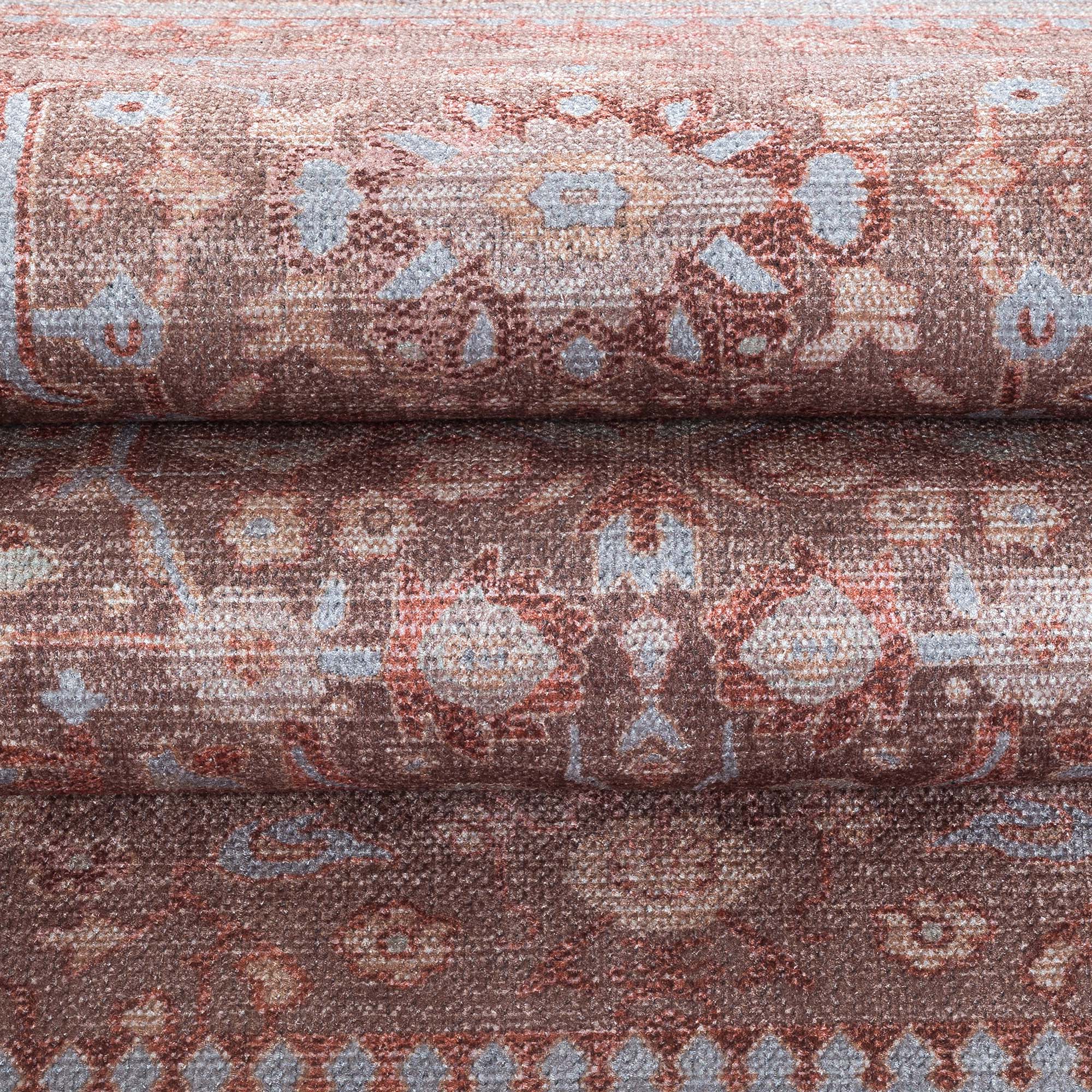 Yvonne Earth Tone Brown Distressed Persian Rug