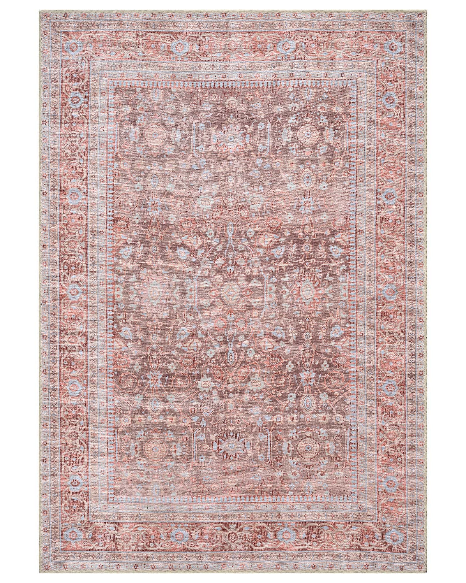 Yvonne Earth Tone Brown Distressed Persian Rug