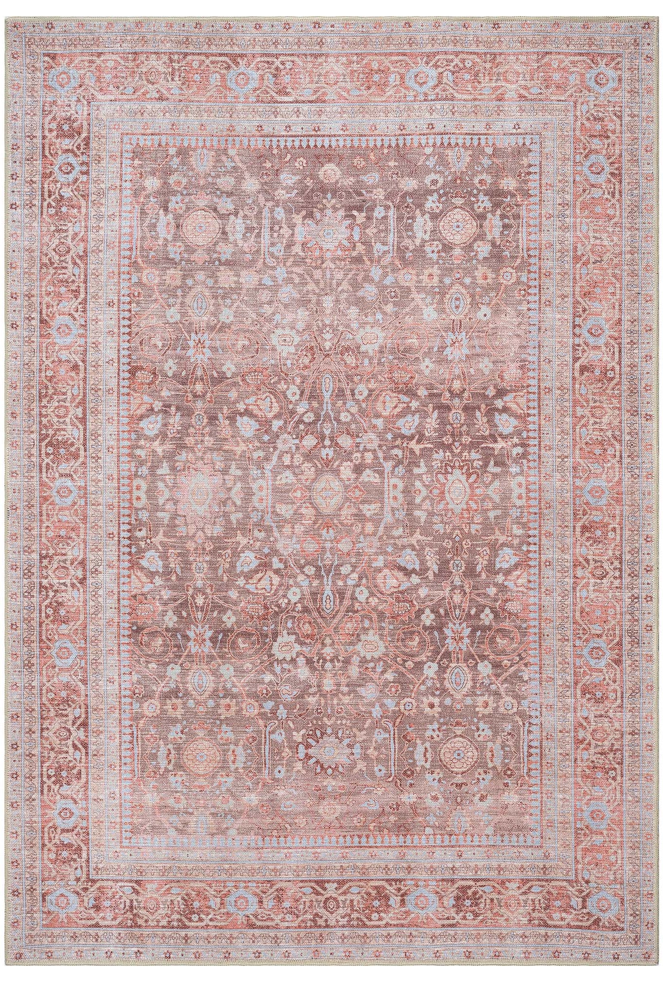Yvonne Earth Tone Brown Distressed Persian Rug