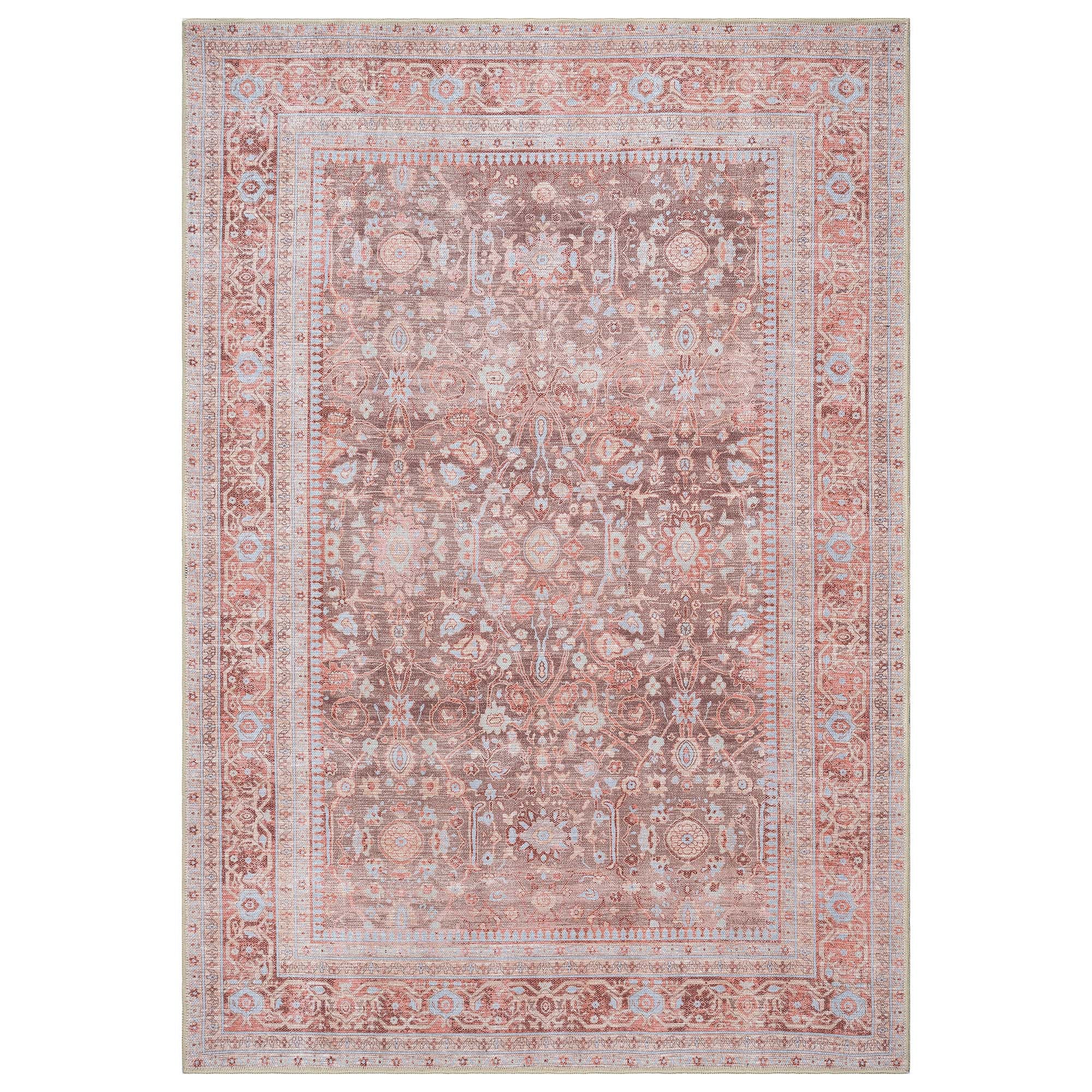 Yvonne Earth Tone Brown Distressed Persian Rug