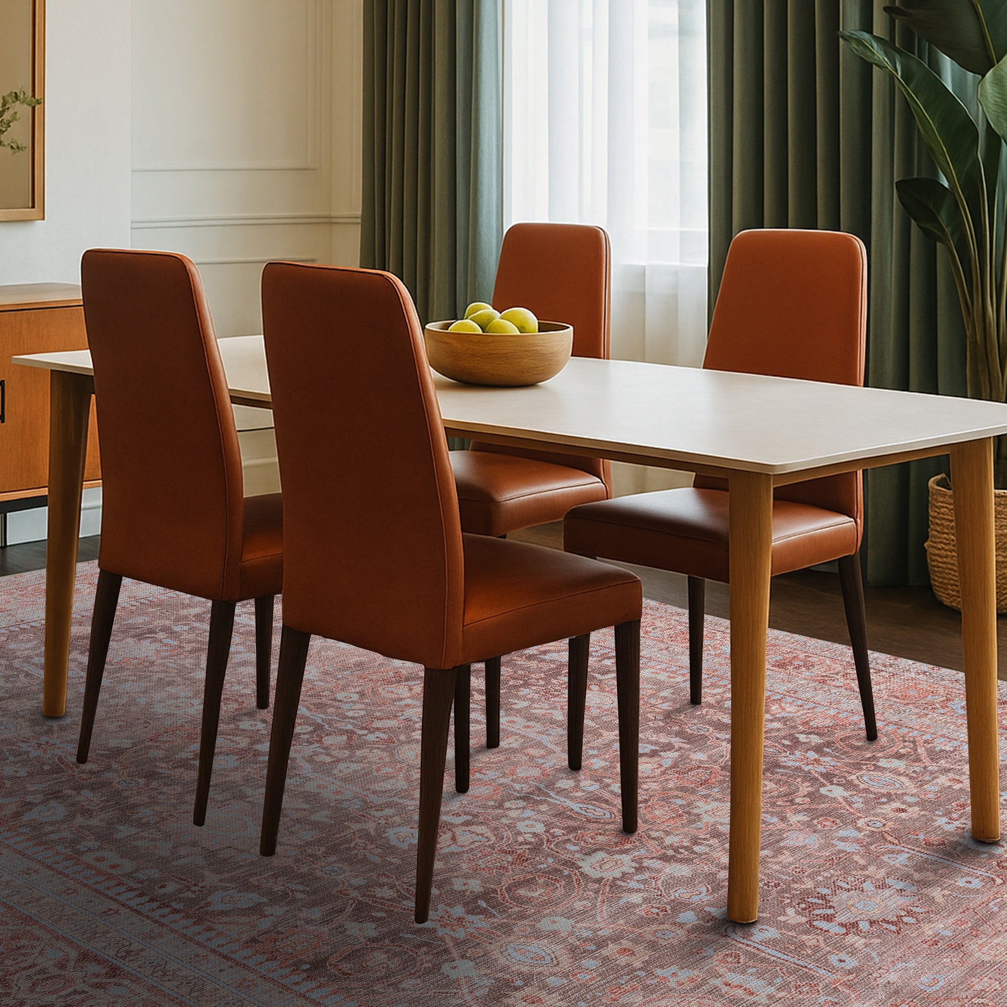 Yvonne Earth Tone Brown Distressed Persian Rug