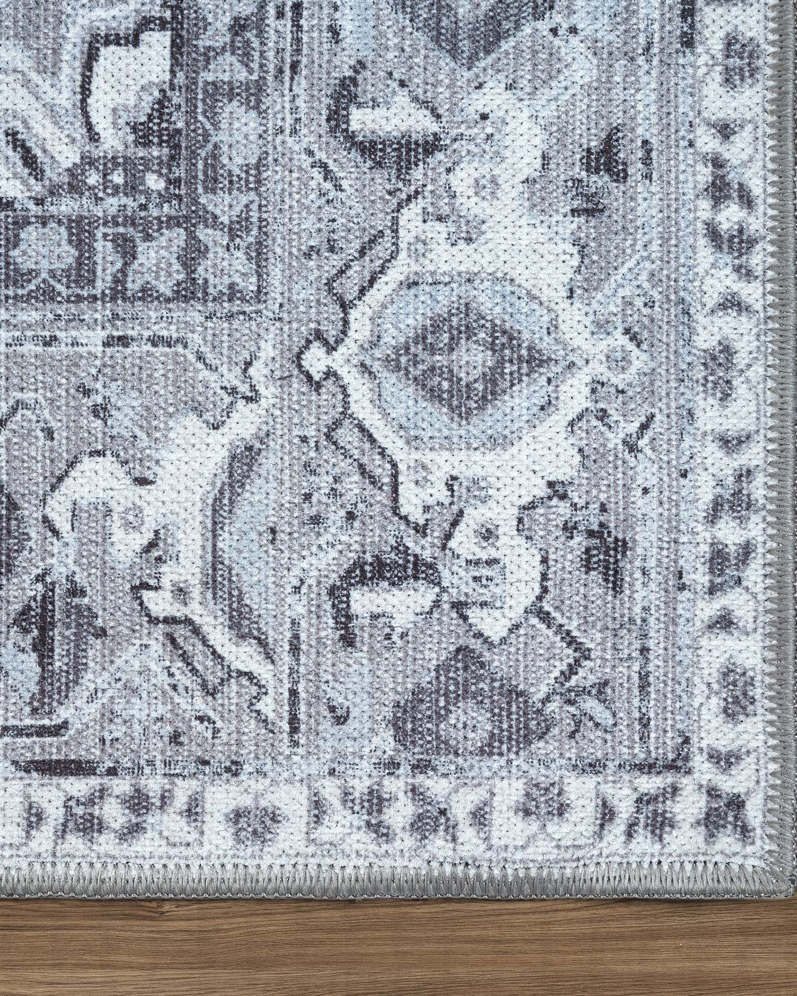 Pastel Heriz Light Gray Area Rug