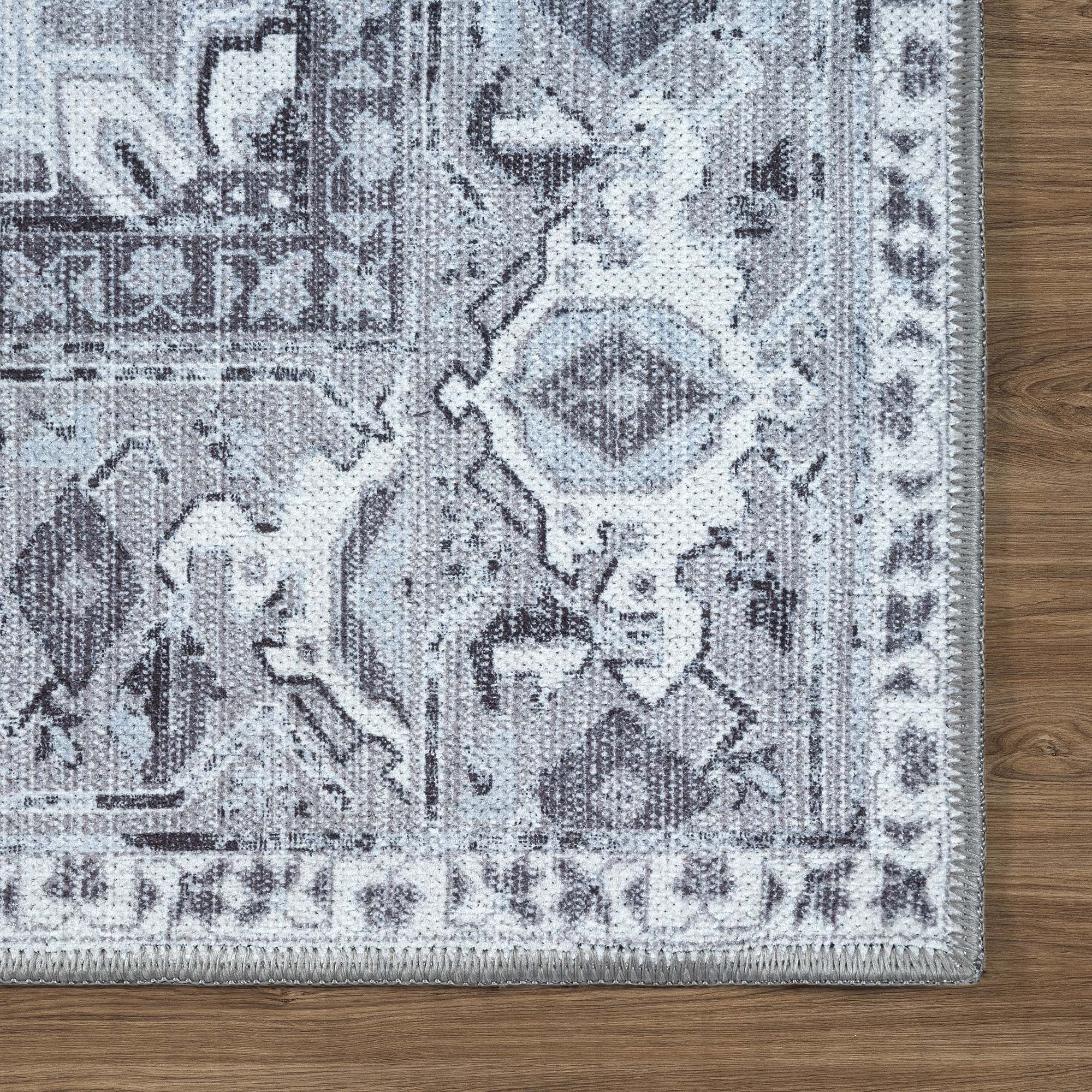 Pastel Heriz Light Gray Area Rug