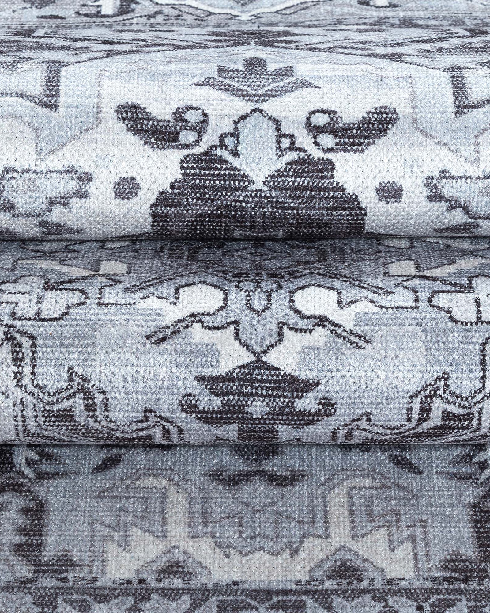 Pastel Heriz Light Gray Area Rug