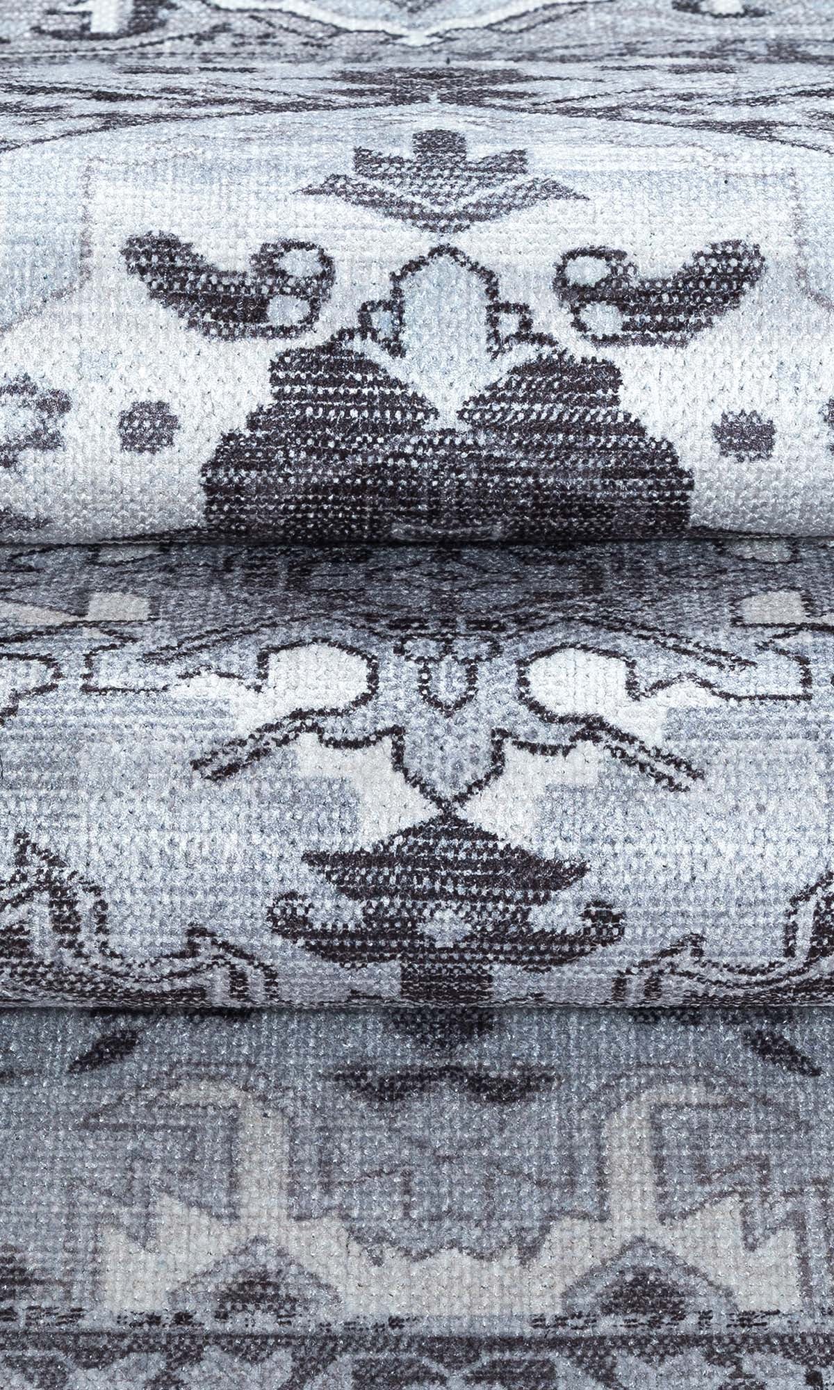 Pastel Heriz Light Gray Area Rug