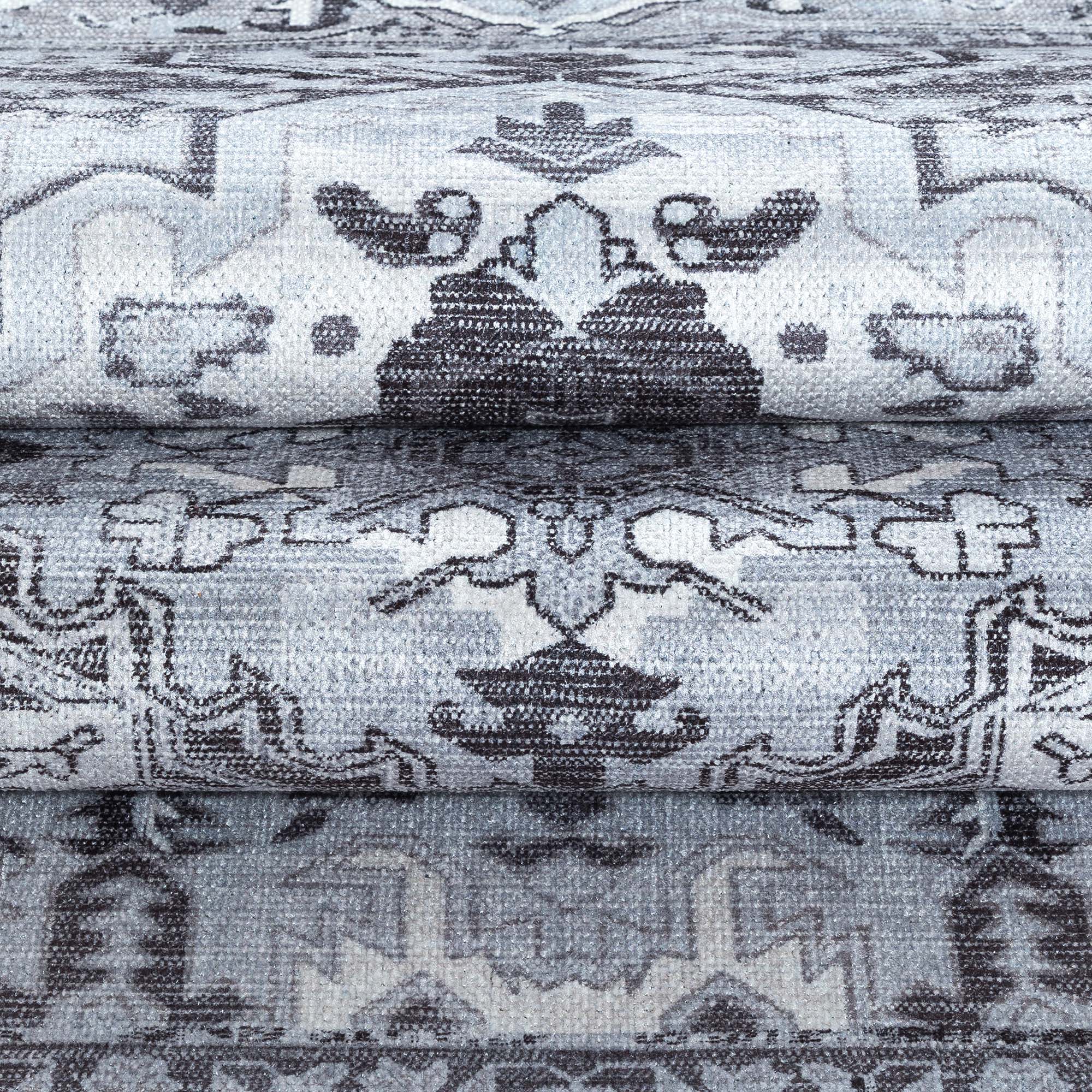 Pastel Heriz Light Gray Area Rug