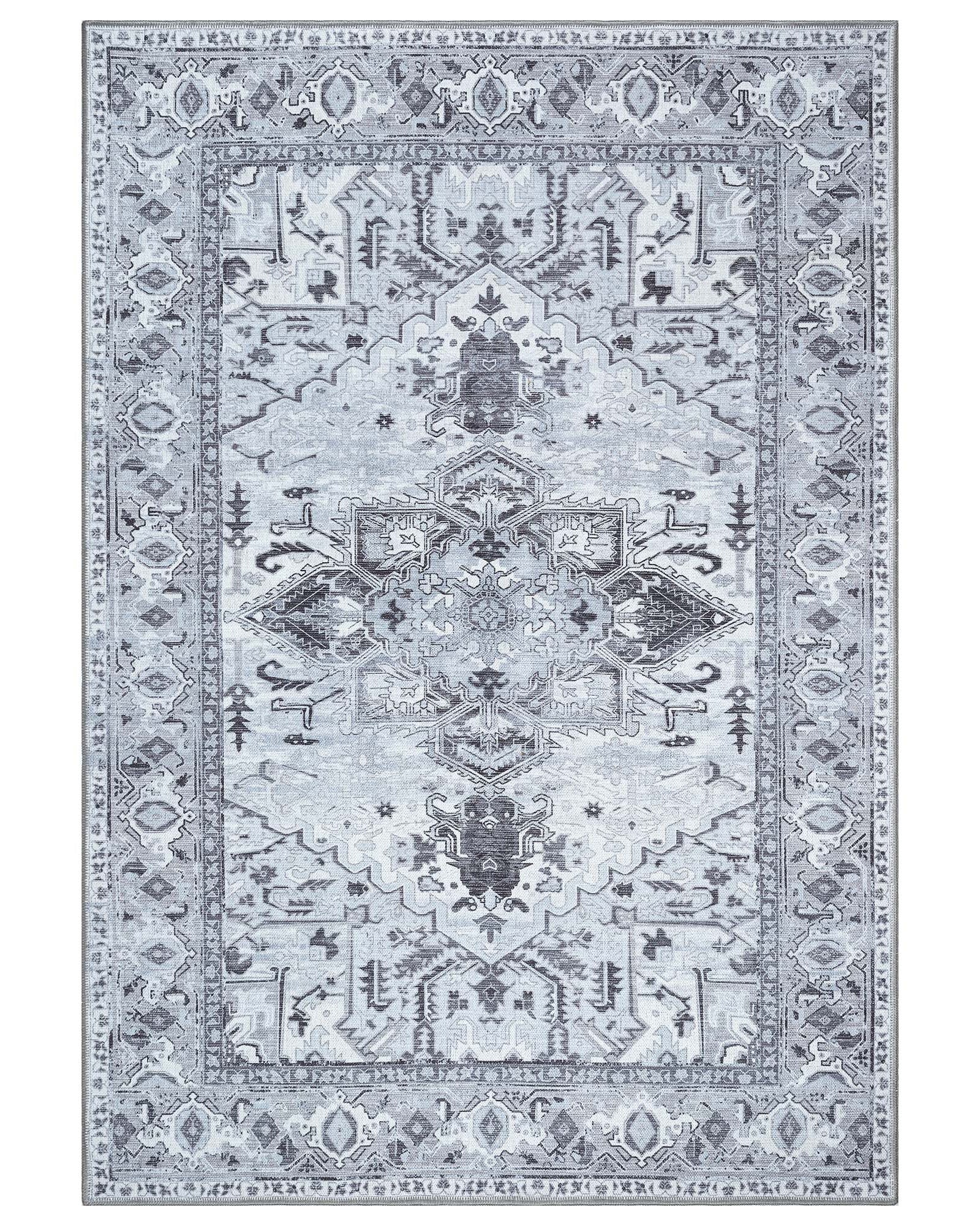 Pastel Heriz Light Gray Area Rug