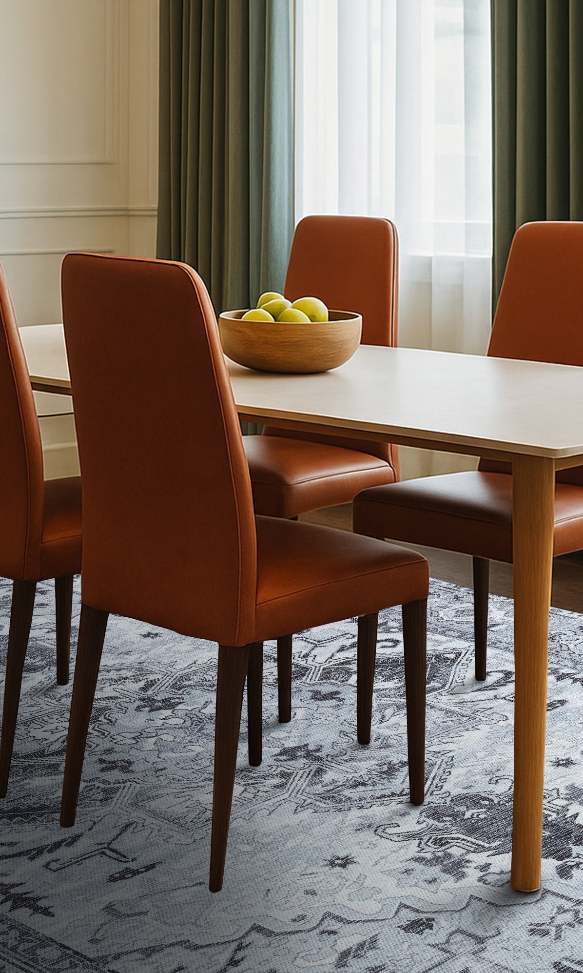 Pastel Heriz Light Gray Area Rug