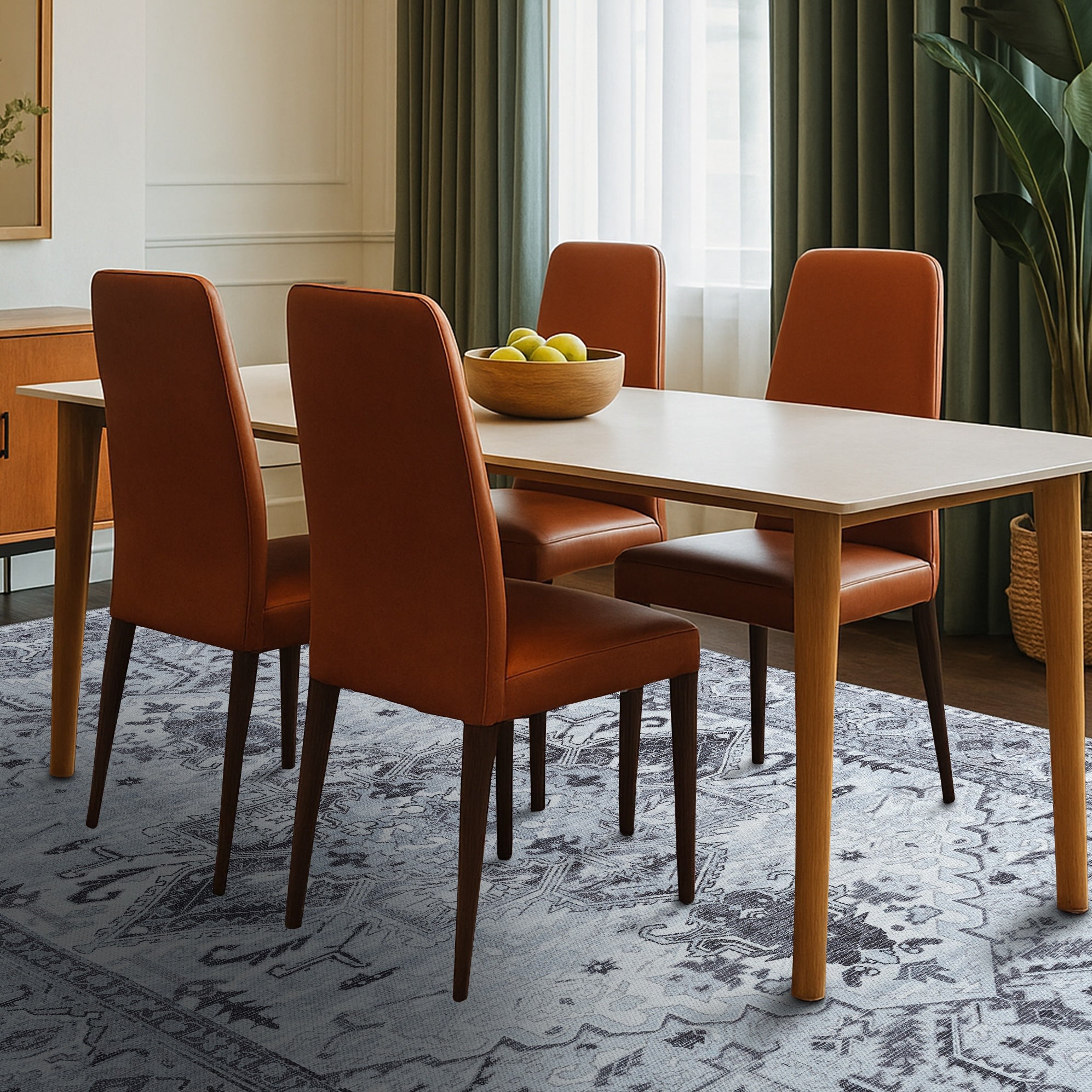 Pastel Heriz Light Gray Area Rug