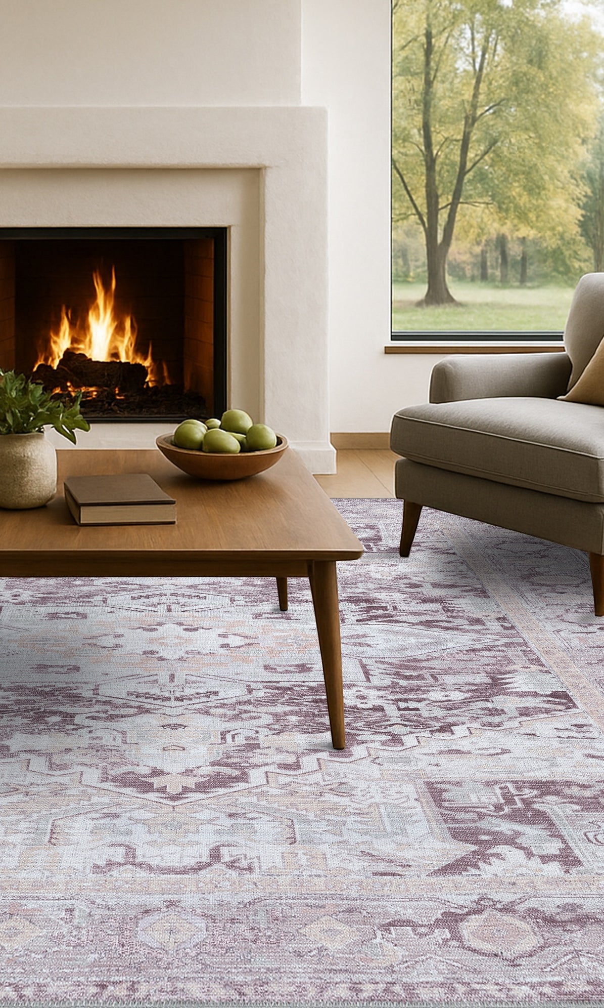 Munya Natural Pastel Modern Persian Rug