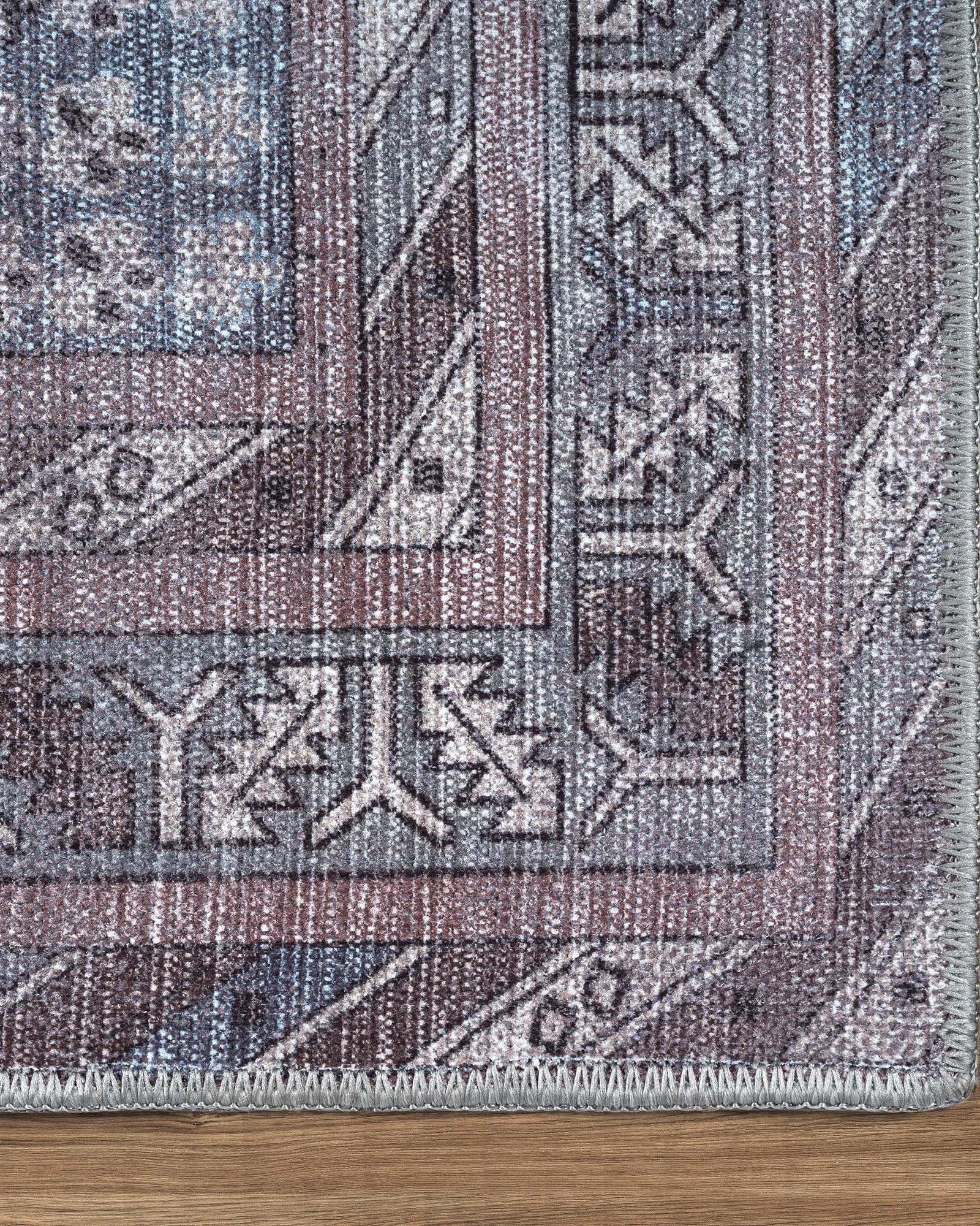 Imani Brown Off-White Modern Turkish Rug