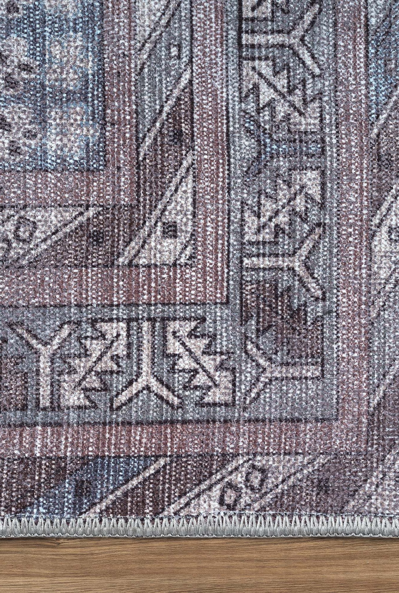 Imani Brown Off-White Modern Turkish Rug