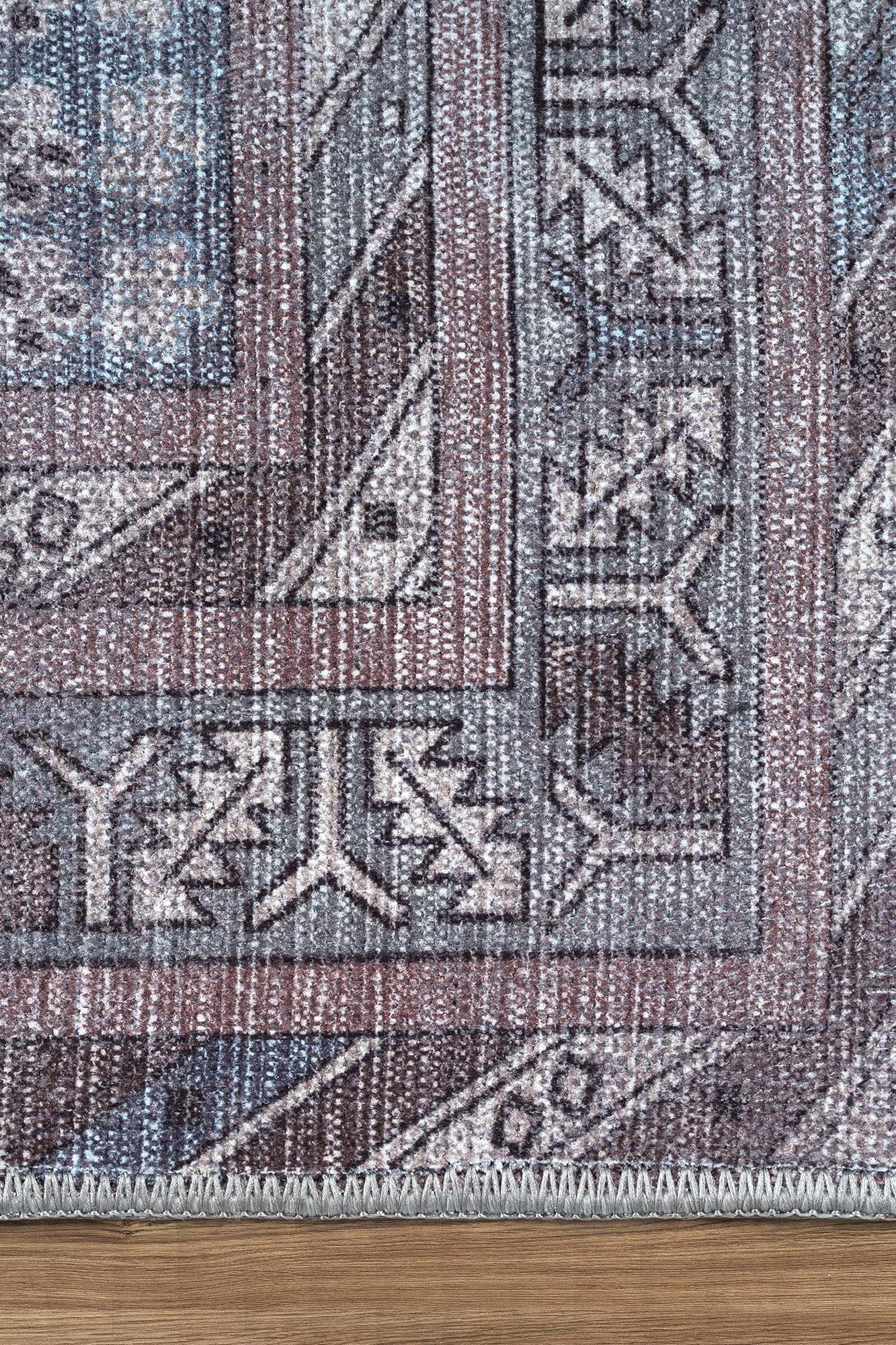 Imani Brown Off-White Modern Turkish Rug