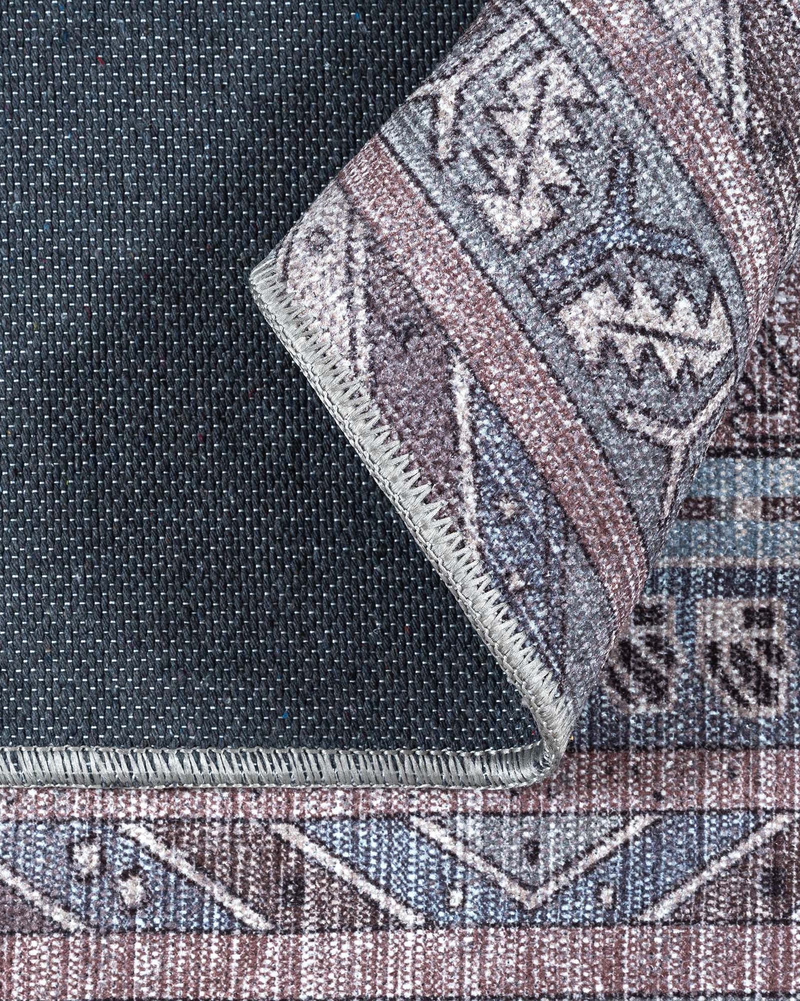 Imani Brown Off-White Modern Turkish Rug