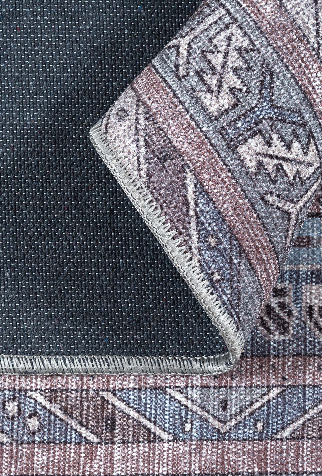 Imani Brown Off-White Modern Turkish Rug