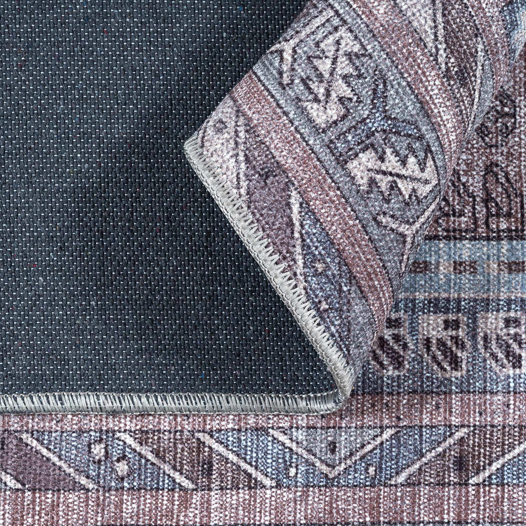 Imani Brown Off-White Modern Turkish Rug