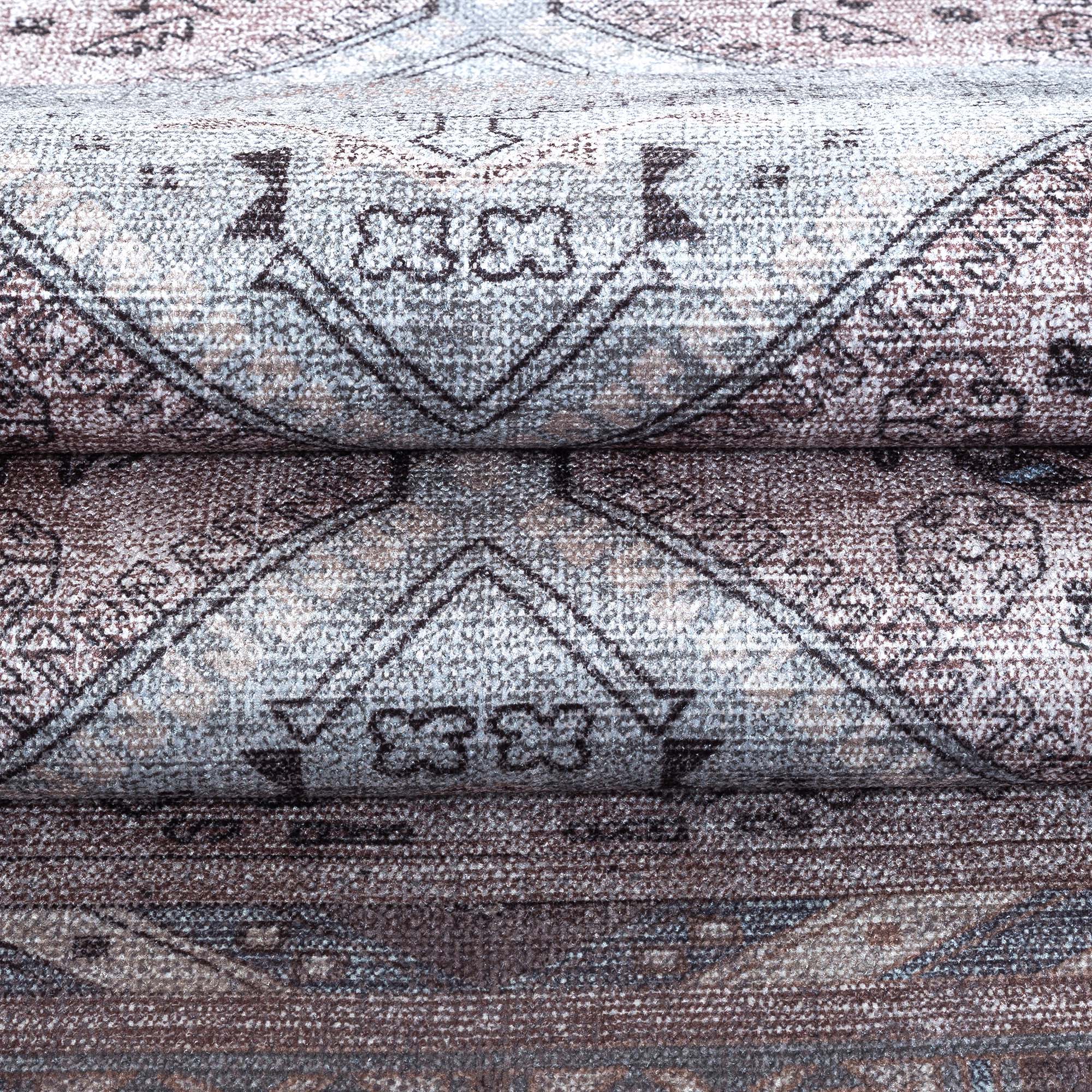 Imani Brown Off-White Modern Turkish Rug