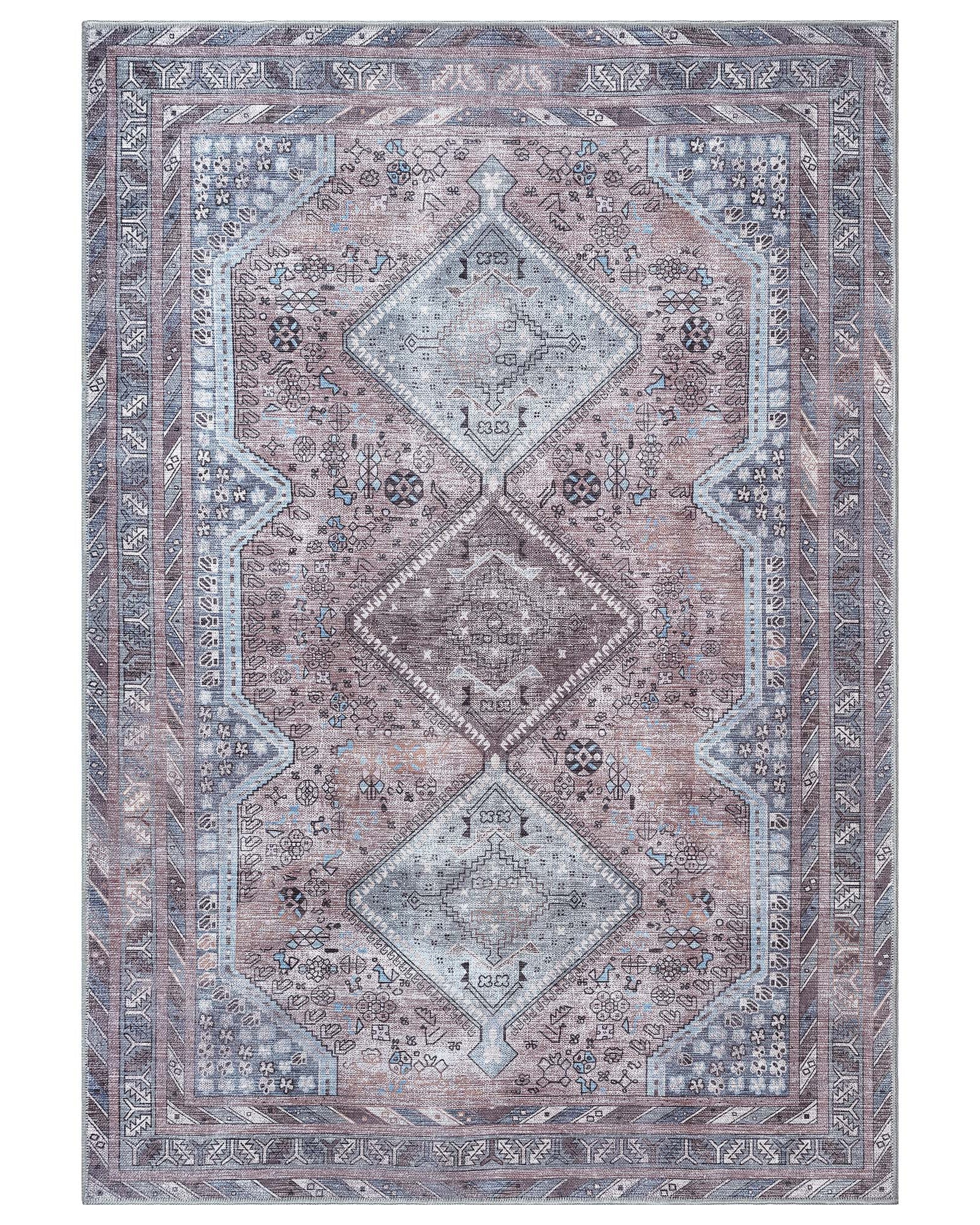 Imani Brown Off-White Modern Turkish Rug