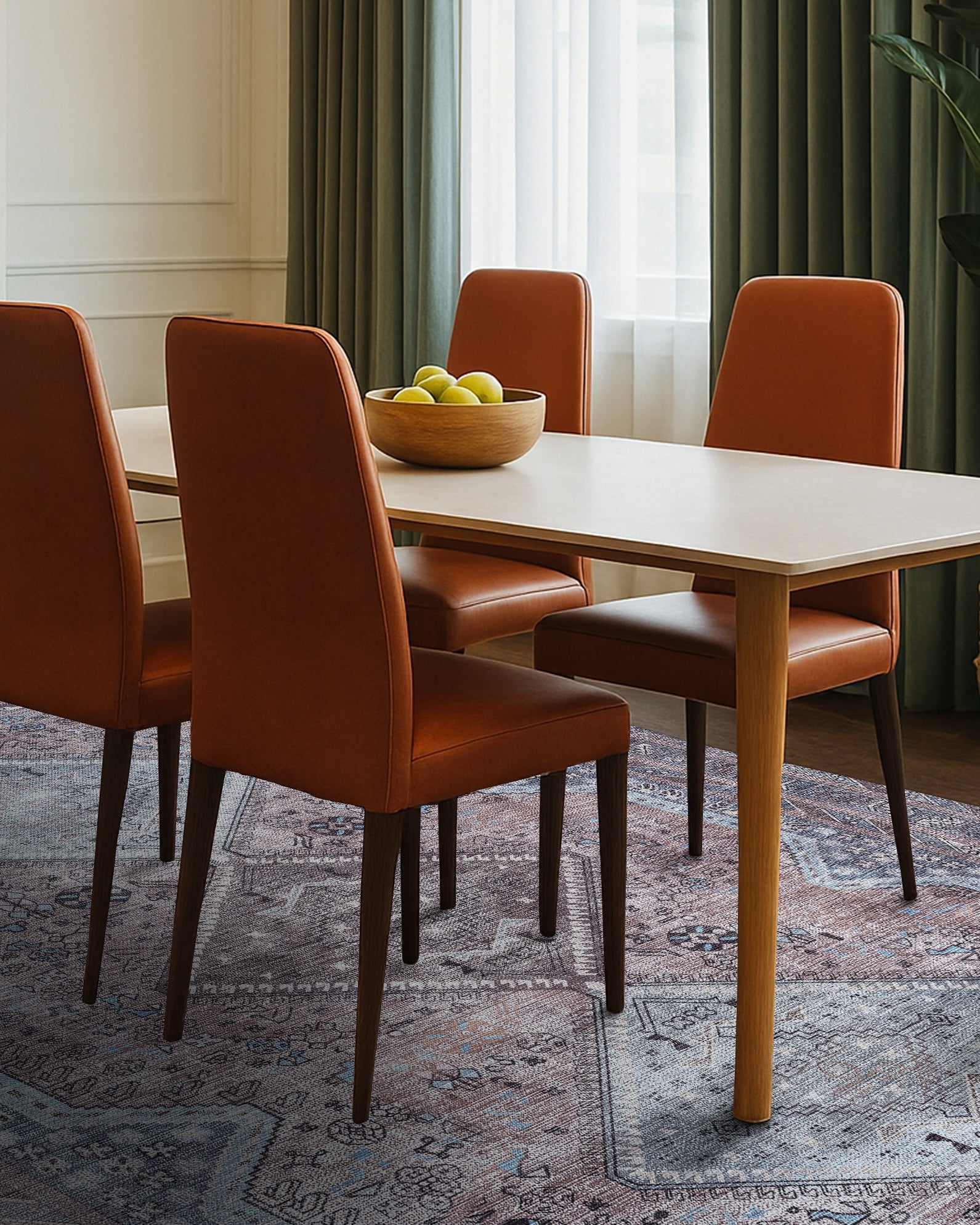 Imani Brown Off-White Modern Turkish Rug