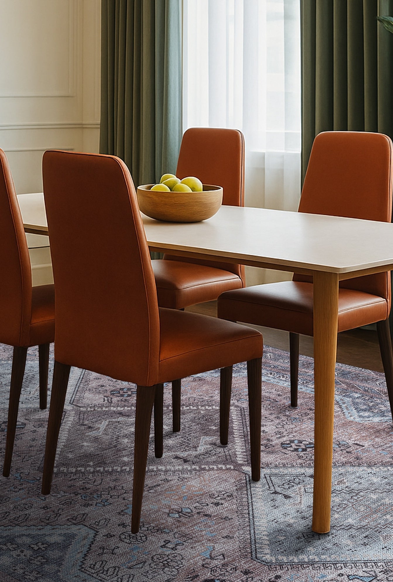 Imani Brown Off-White Modern Turkish Rug