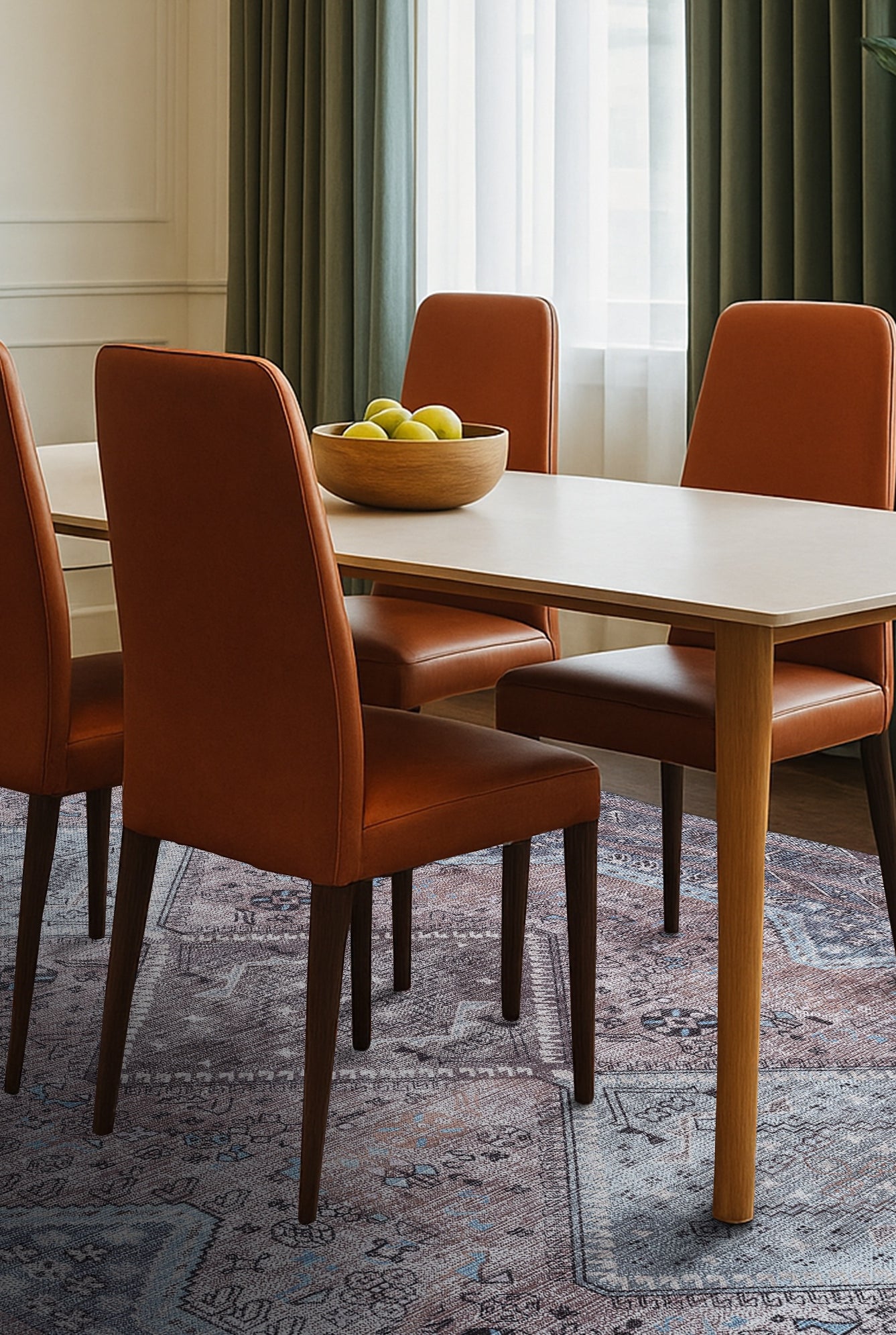 Imani Brown Off-White Modern Turkish Rug