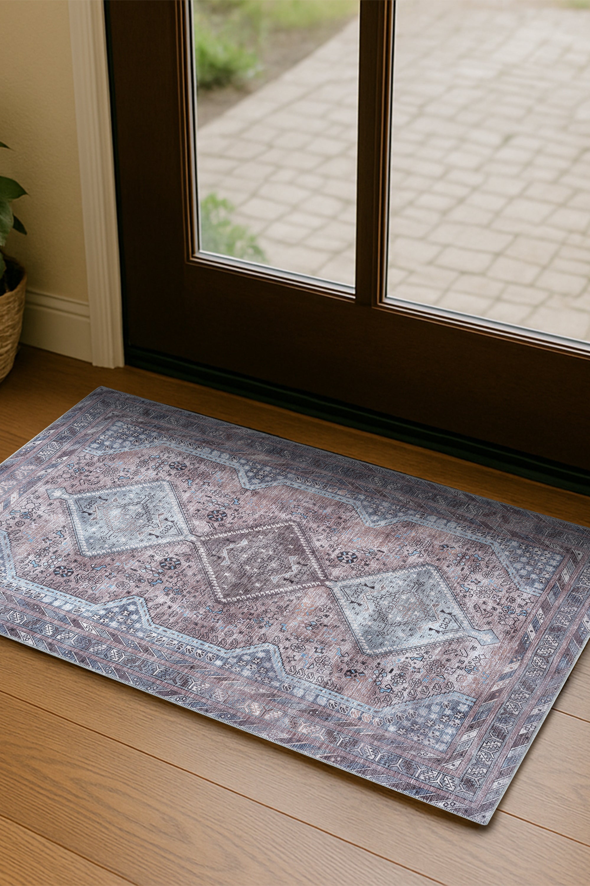 Imani Brown Off-White Modern Turkish Rug