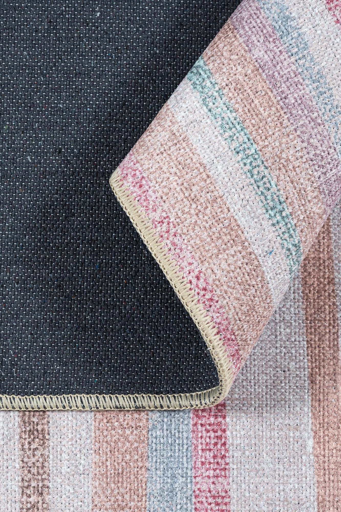 Kalia Faded Modern Turkish Striped Colorful Rug