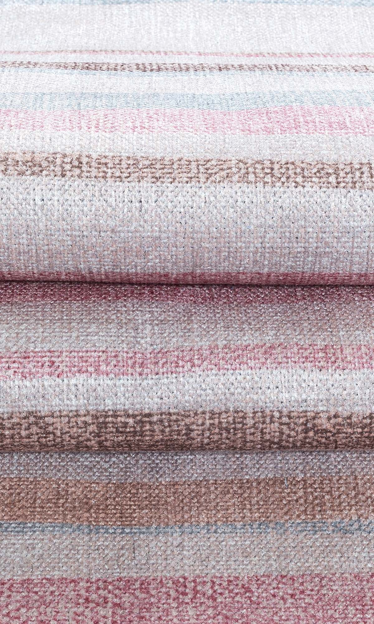 Kalia Faded Modern Turkish Striped Colorful Rug