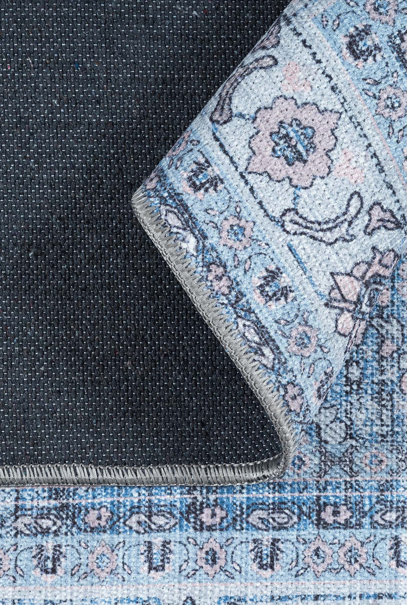 Jayla Modern Turkish Floral Cream Blue Rug