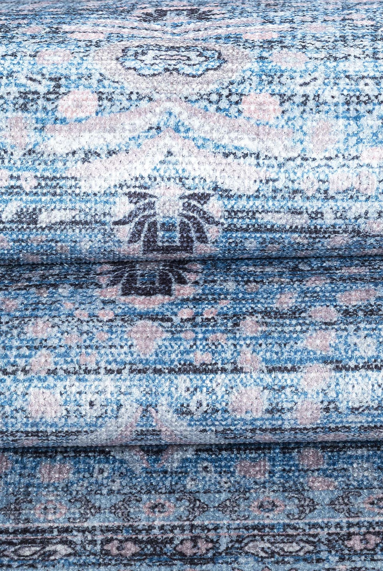 Jayla Modern Turkish Floral Cream Blue Rug