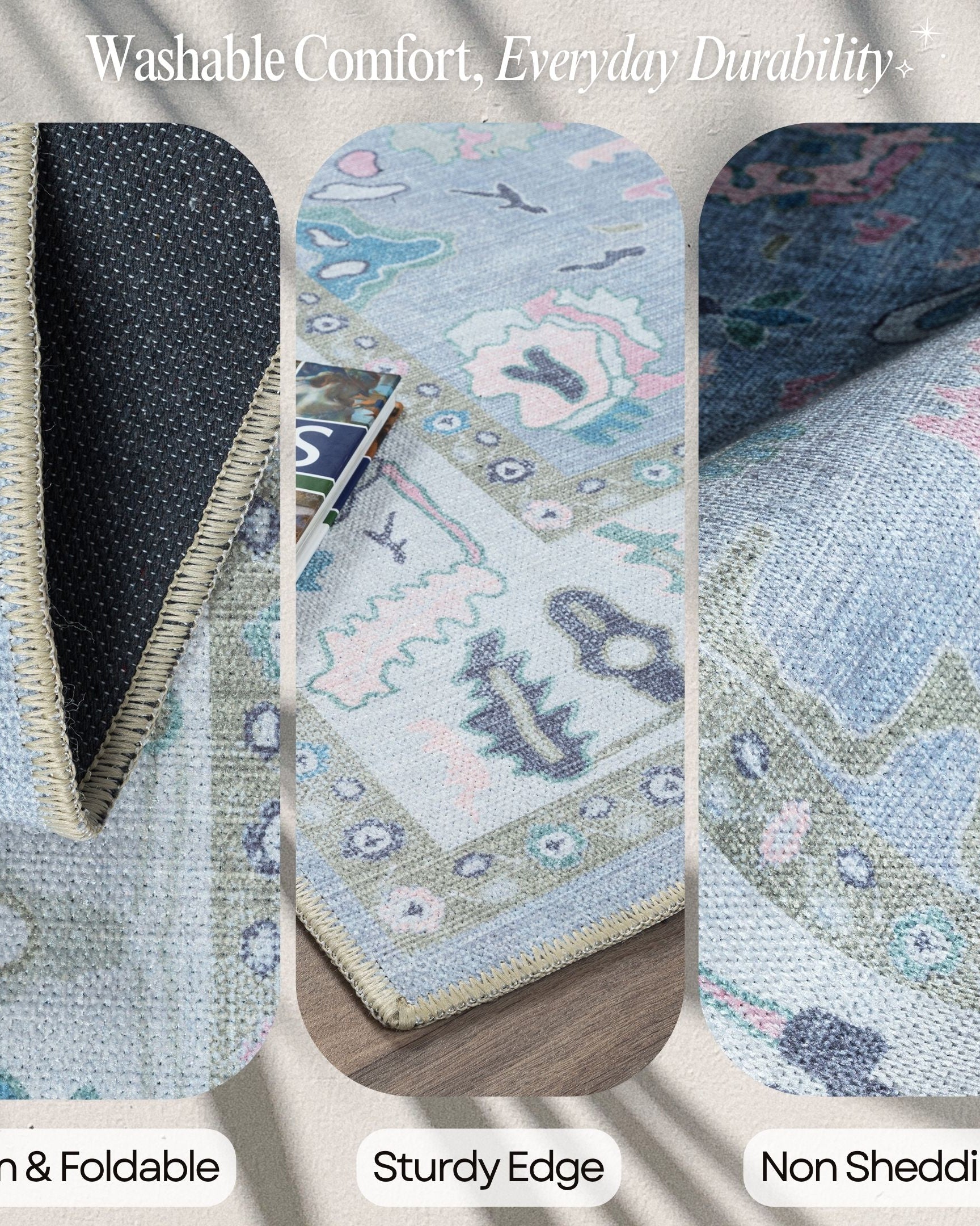 Aviana Pastel Lavender Modern Oushak Rug