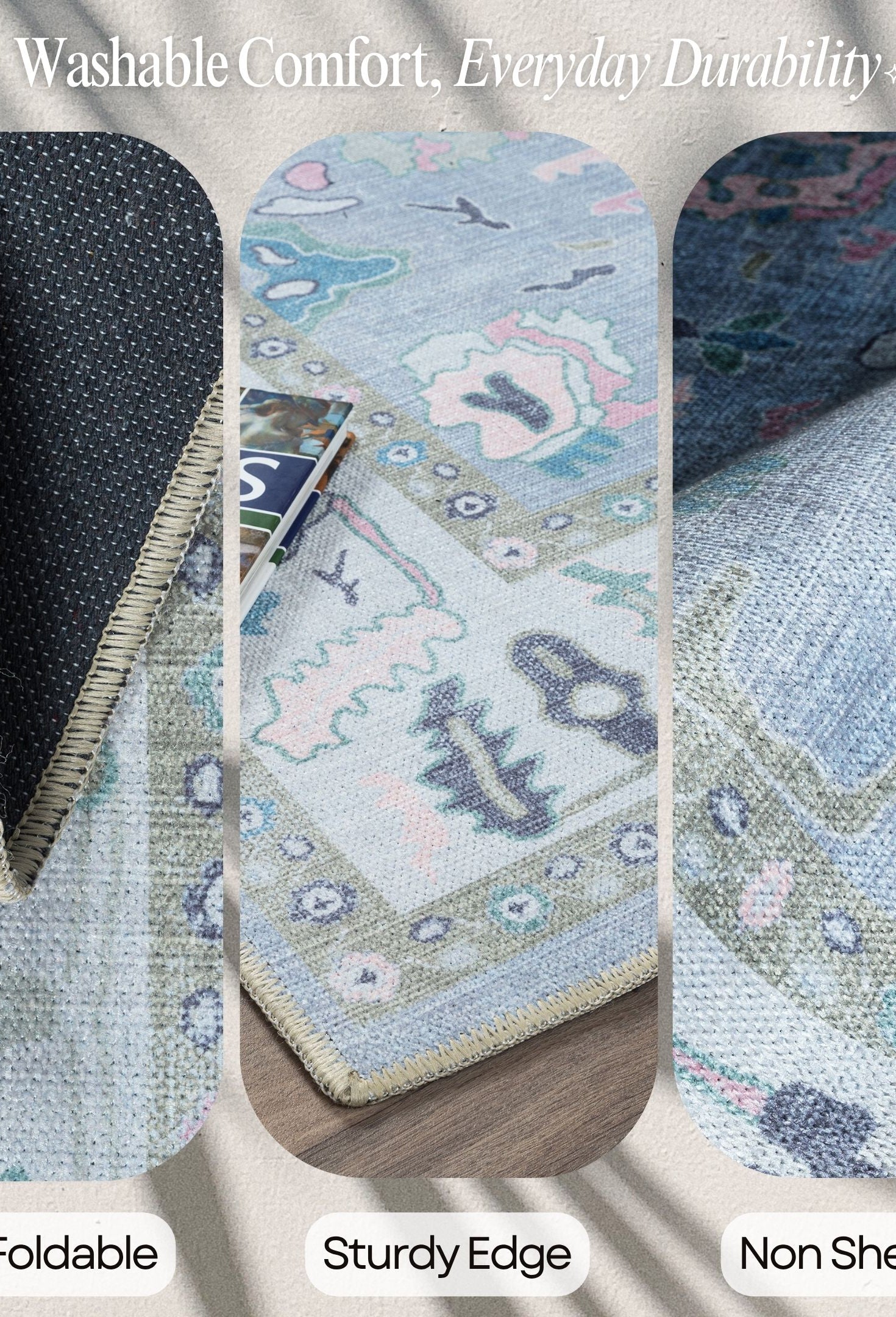 Aviana Pastel Lavender Modern Oushak Rug